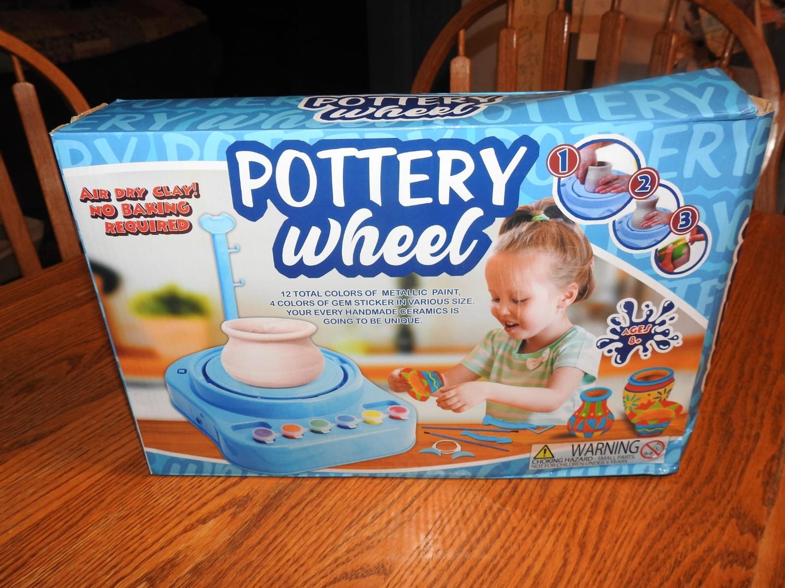 Insnug Mini Kids Pottery Wheel: Complete Painting Kit for Beginners with Modeling Clay and Sculpting Tools, Arts & Crafts Small Banding Wheel for Pottery, Tiny Pottery Wheel for Kids Age 8-12, 10-13 customer photo 2