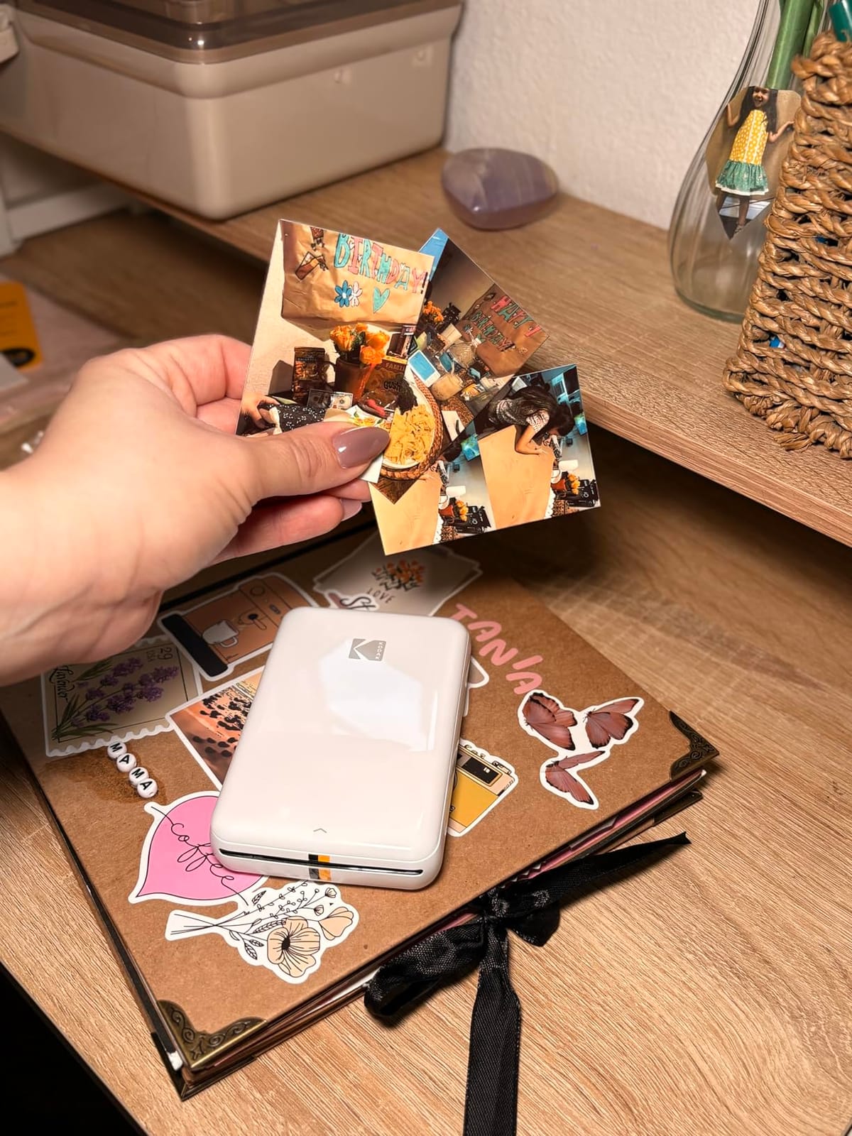 KODAK Step Instant Smartphone Photo Printer, Portable Mini Color Wireless Mobile Printer, Zink 2x3” (5.1x7.5 cm) Sticky-Back Photos, Bluetooth Compatible with iOS & Android Devices, Editing App, White customer photo 2