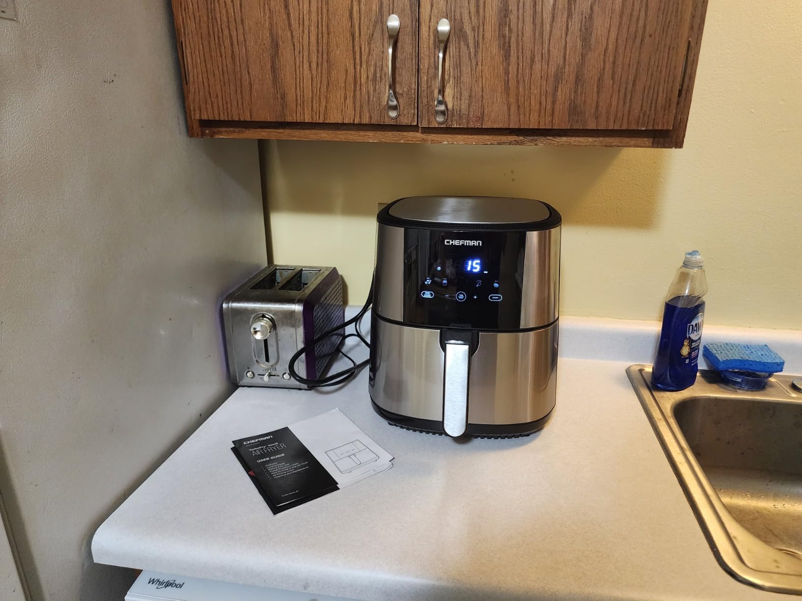 Chefman Air Fryer 8 Qt | TurboFry® 4-in-1 with 450°F Hi-Fry Option for Crispier Results | Bake, Dehydrate, Frozen | XL Nonstick Dishwasher-Safe Basket | Stainless Steel customer photo 1