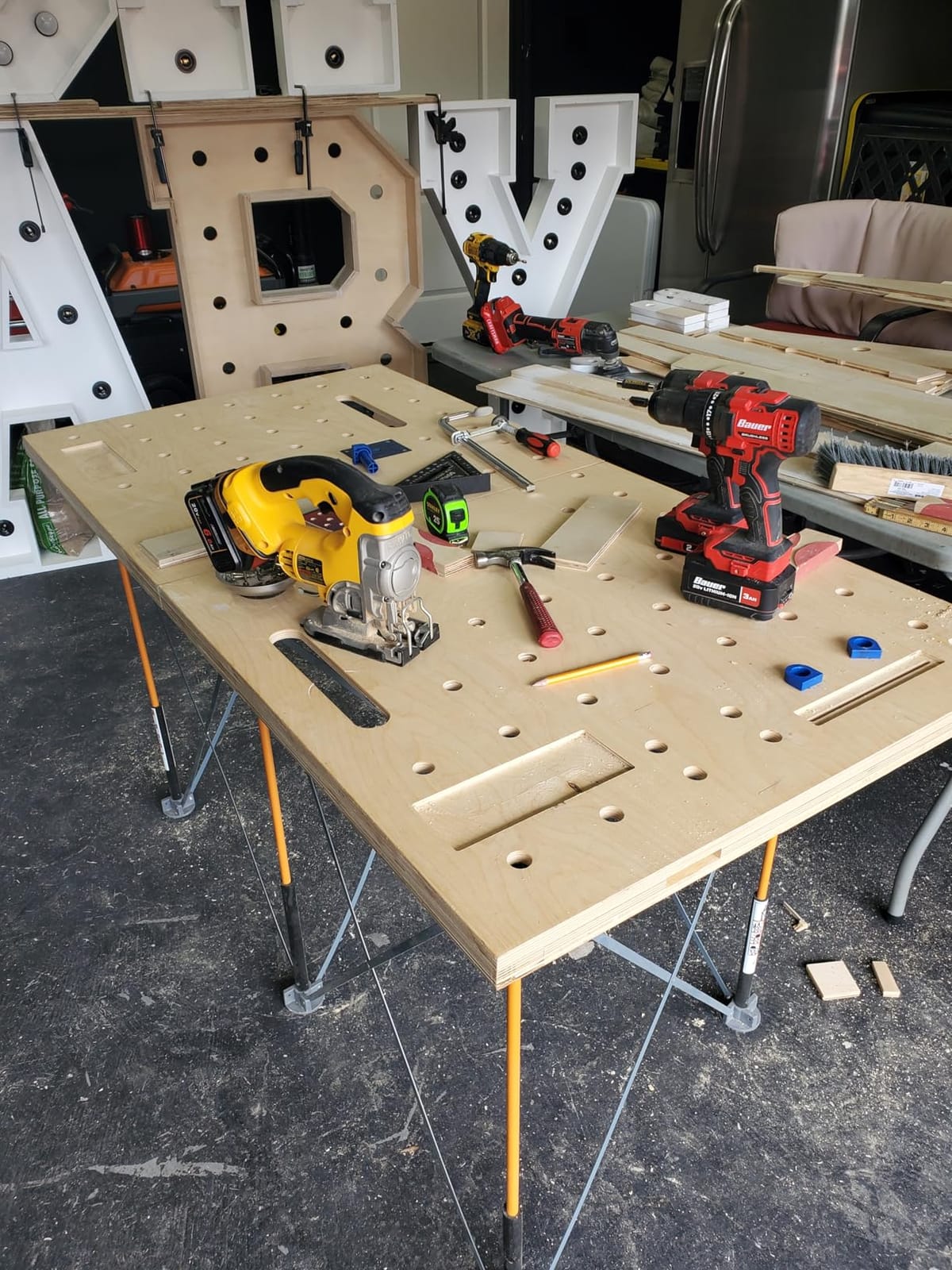 BORA Centipede Folding Work Table 4x6 ft Portable Workbench for Garage customer photo 2