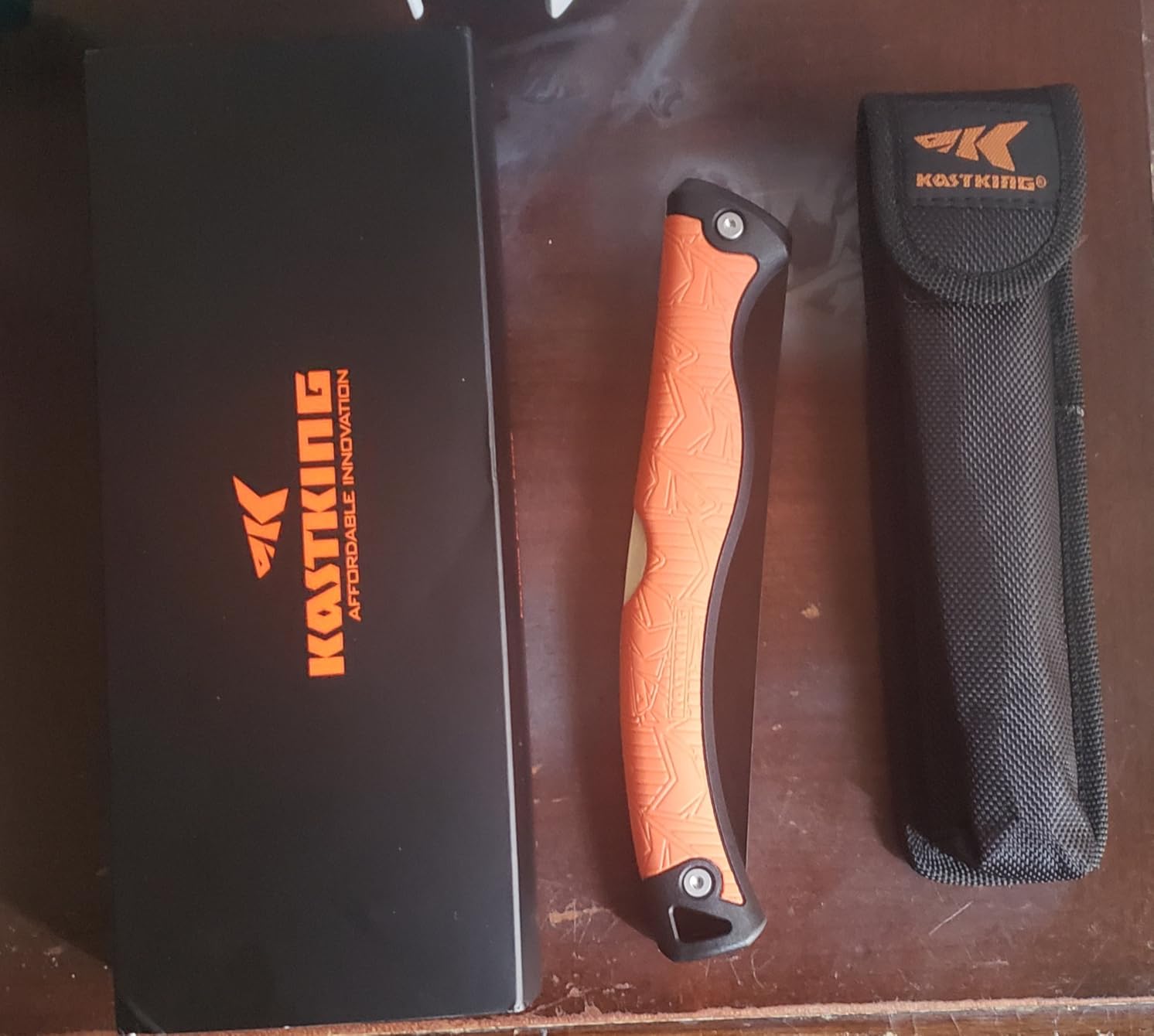 KastKing Folding Fillet/Fishing/Camping/Hunting Knife, Orange customer photo 1
