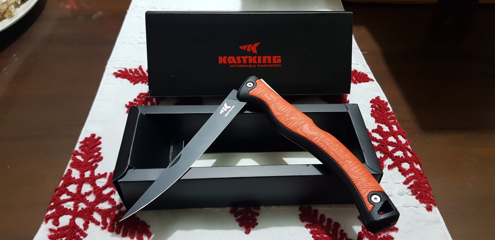 KastKing Folding Fillet/Fishing/Camping/Hunting Knife, Orange customer photo 2