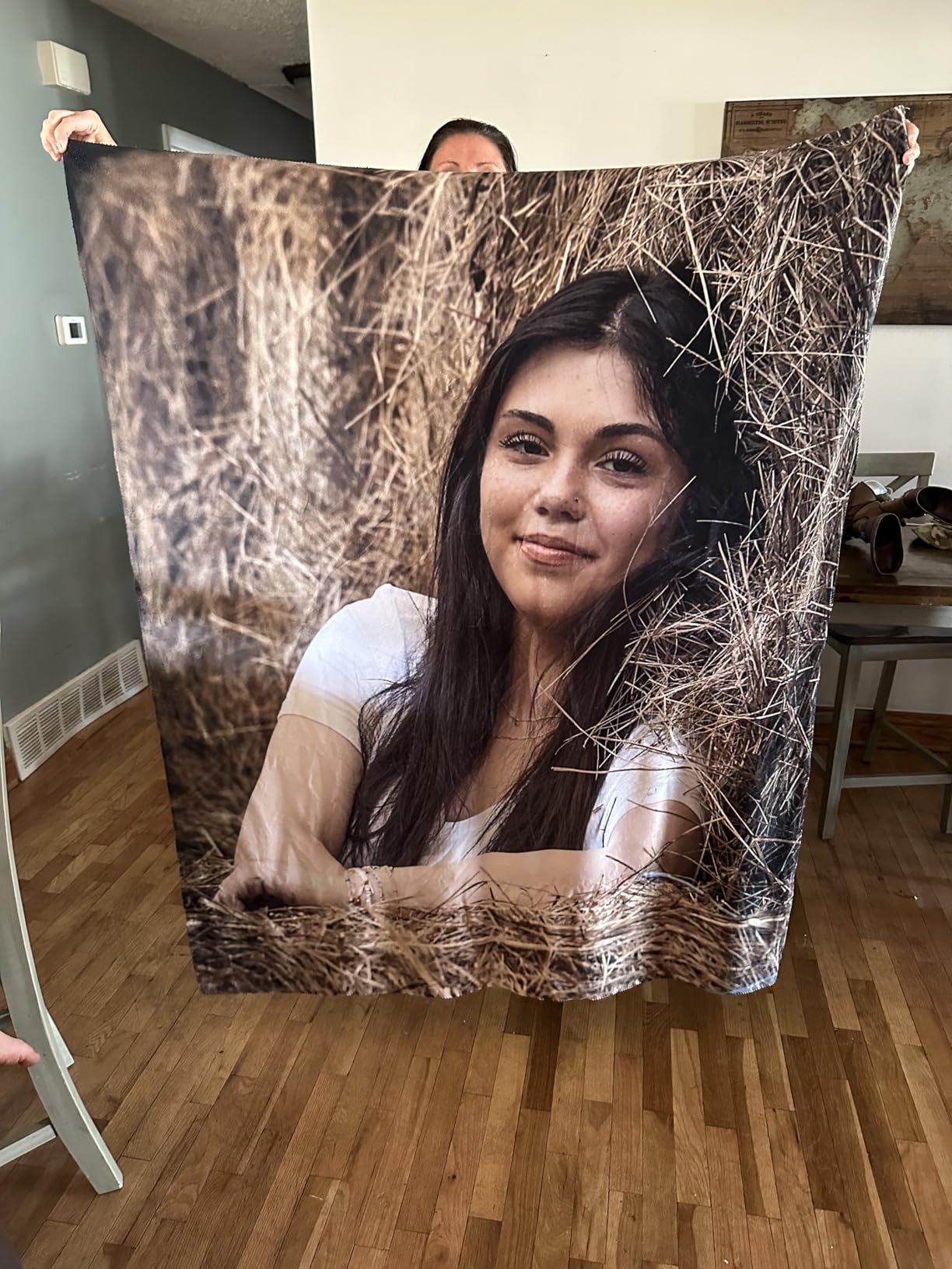 Ultra-Soft Sherpa-Backed Custom Photo Fleece Blanket Cozy Warmth, High-Definition Personalized Photo Front for Vibrant, Lasting Comfort. Made in the USA - 50x60 customer photo 2