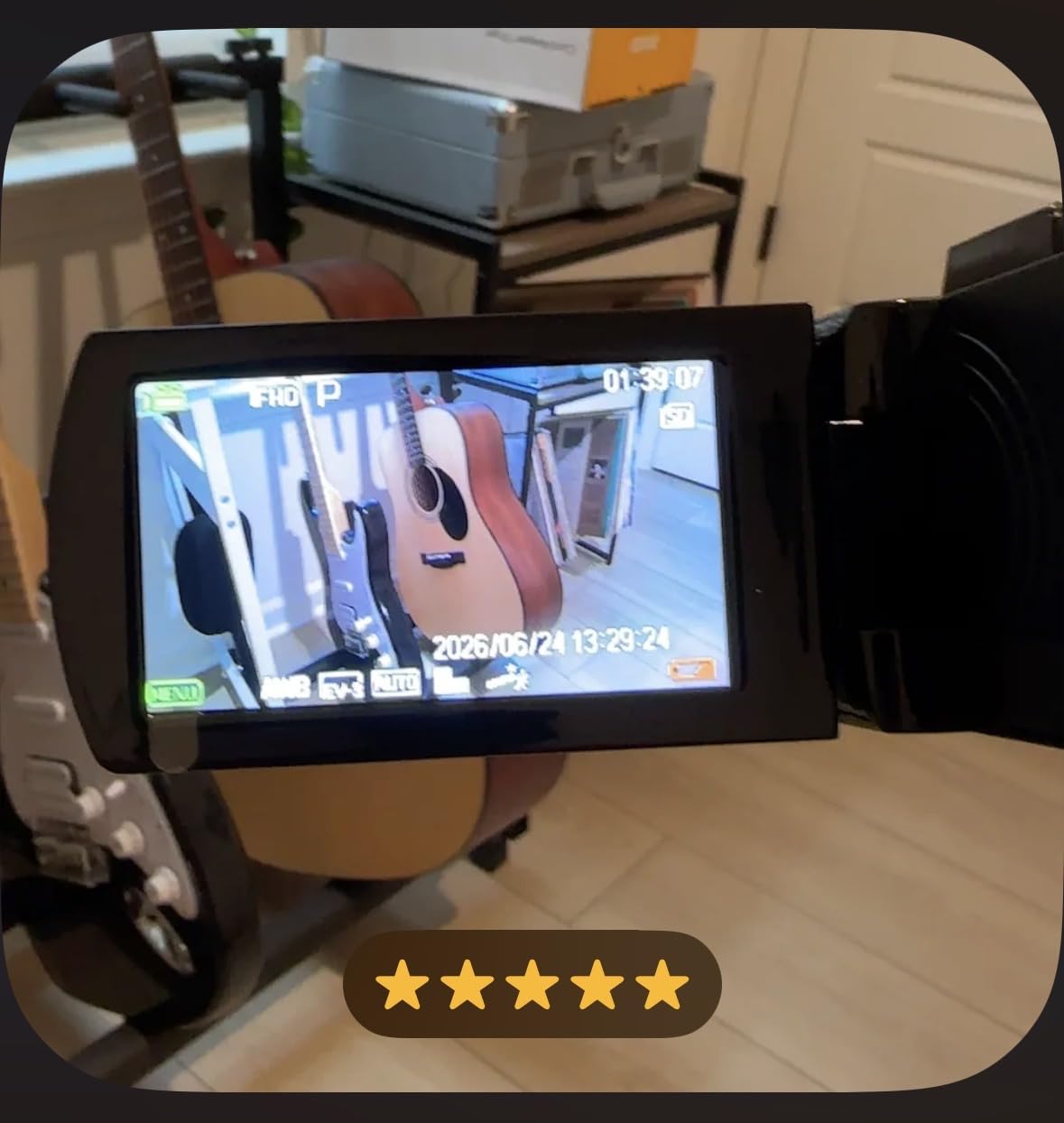 kimire Video Camera Camcorder Digital Camera Recorder Full HD 1080P 15FPS 24MP 3.0 Inch 270 Degree Rotation LCD 16X Digital Zoom Camcorder Camera with 2 Batteries(Black) customer photo 2