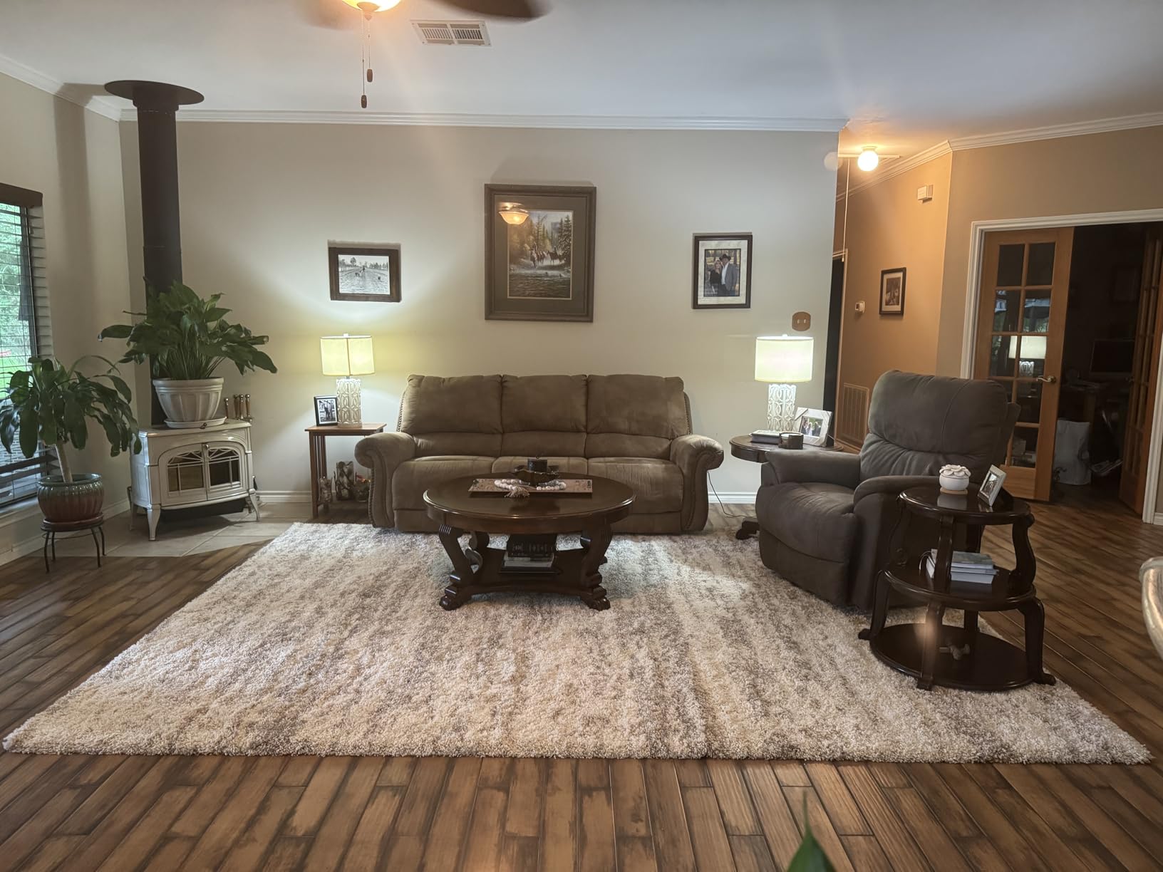 SAFAVIEH Hudson Shag Rug 9x12, Plush Modern Large Ivory & Beige SGH206B customer photo 1