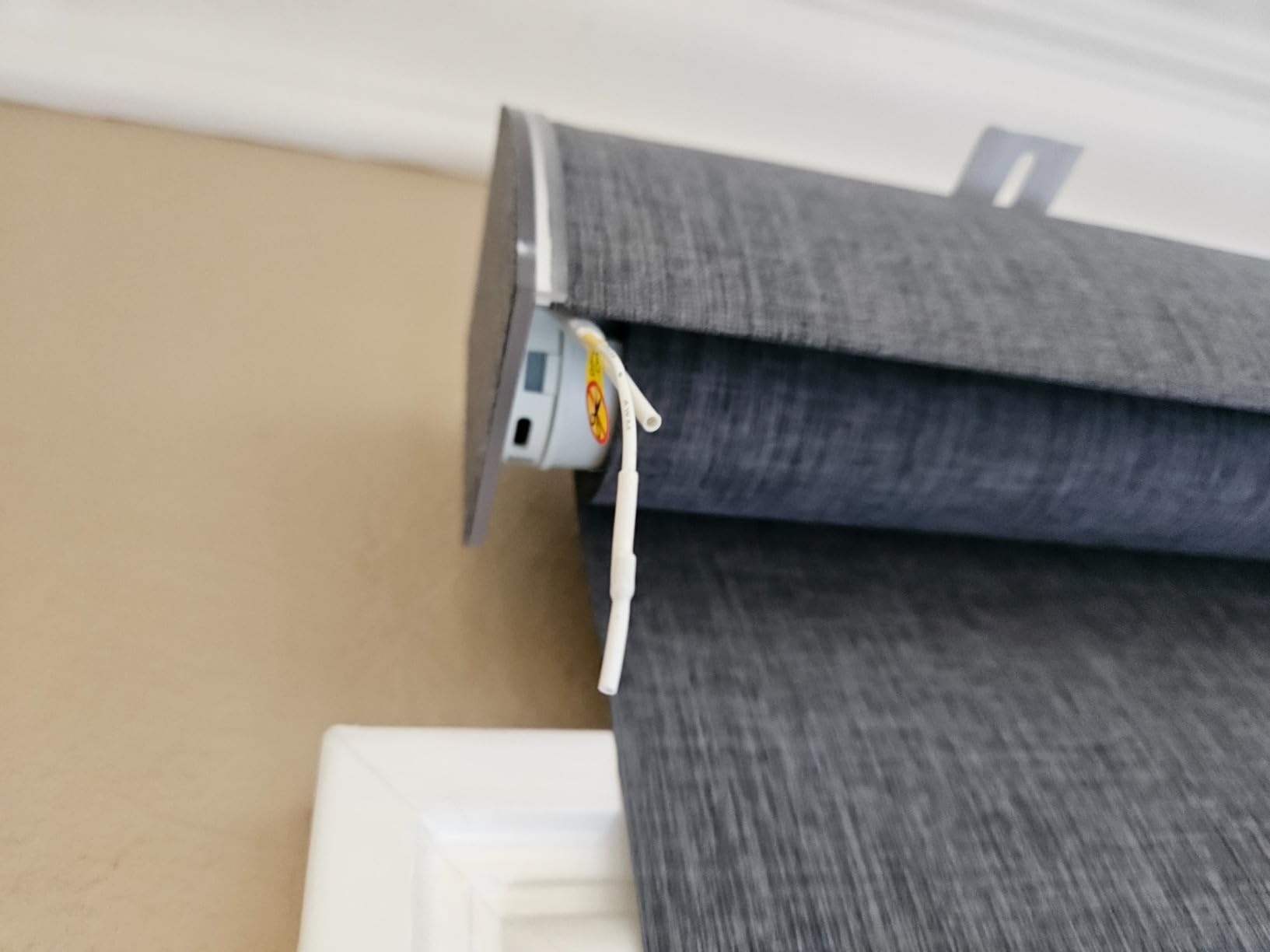 Graywind Motorized Blackout Roller Shade Work with Alexa Google customer photo 2