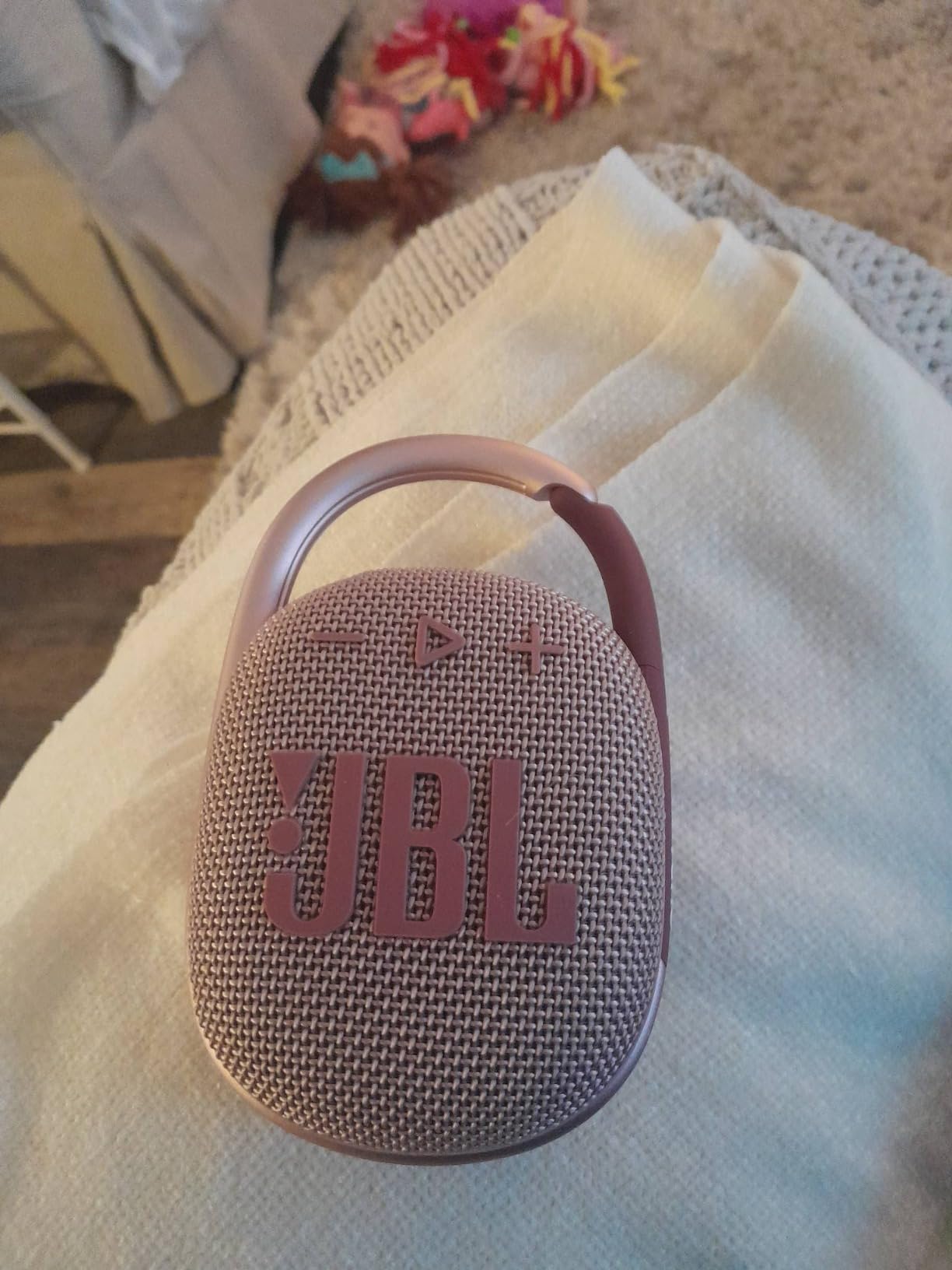 JBL Clip 4 - Portable Mini Bluetooth Speaker, big audio and punchy bass, integrated carabiner, IP67 waterproof and dustproof, 10 hours of playtime, speaker for home, outdoor and travel (Grey) customer photo 1