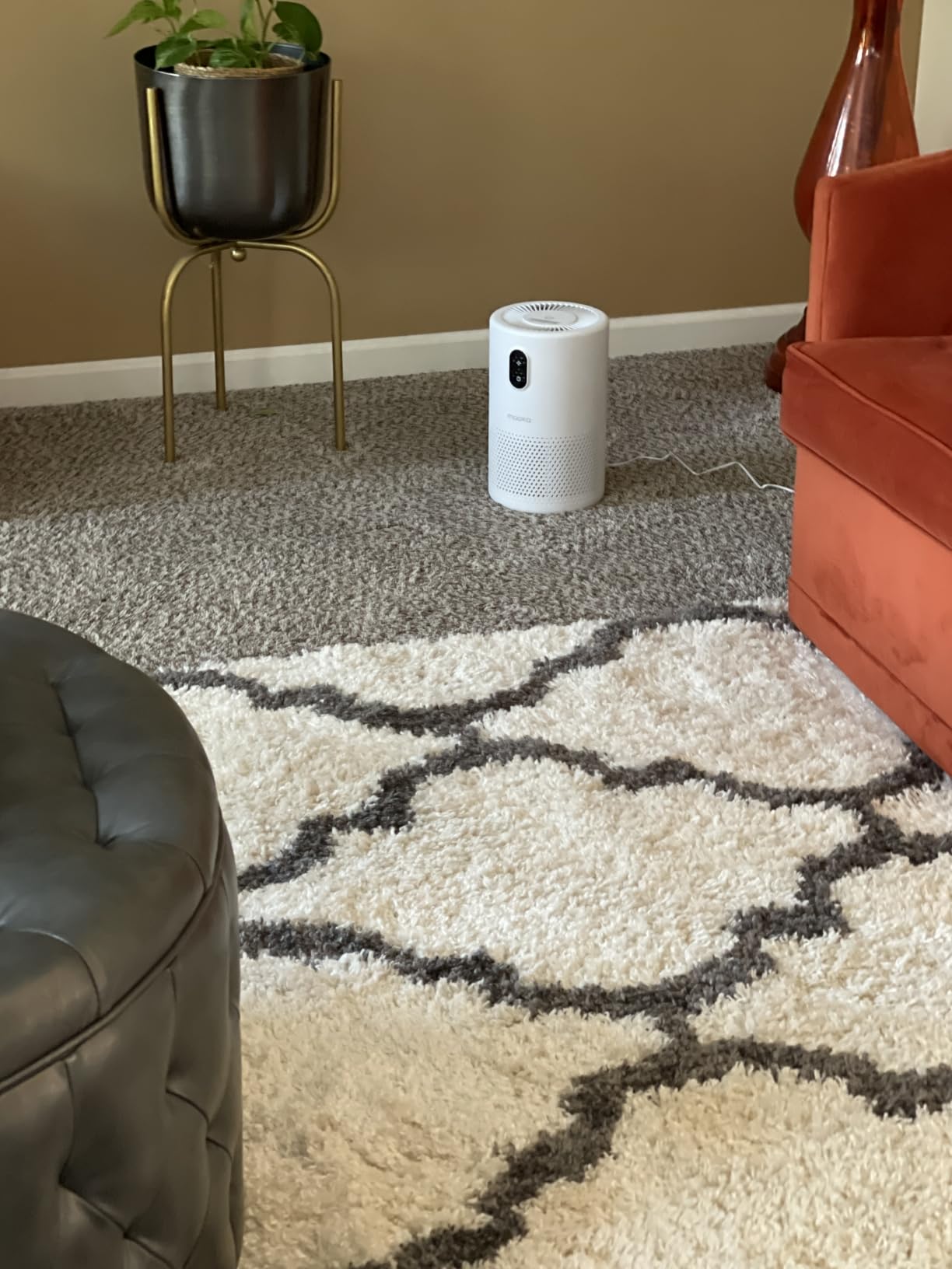 MOOKA Air Purifiers for Home Large Room up to 1076ft², H13 True HEPA Air Filter Cleaner, Odor Eliminator, Remove Smoke Dust Pollen Pet Dander, Night Light, B-D02L White customer photo 2