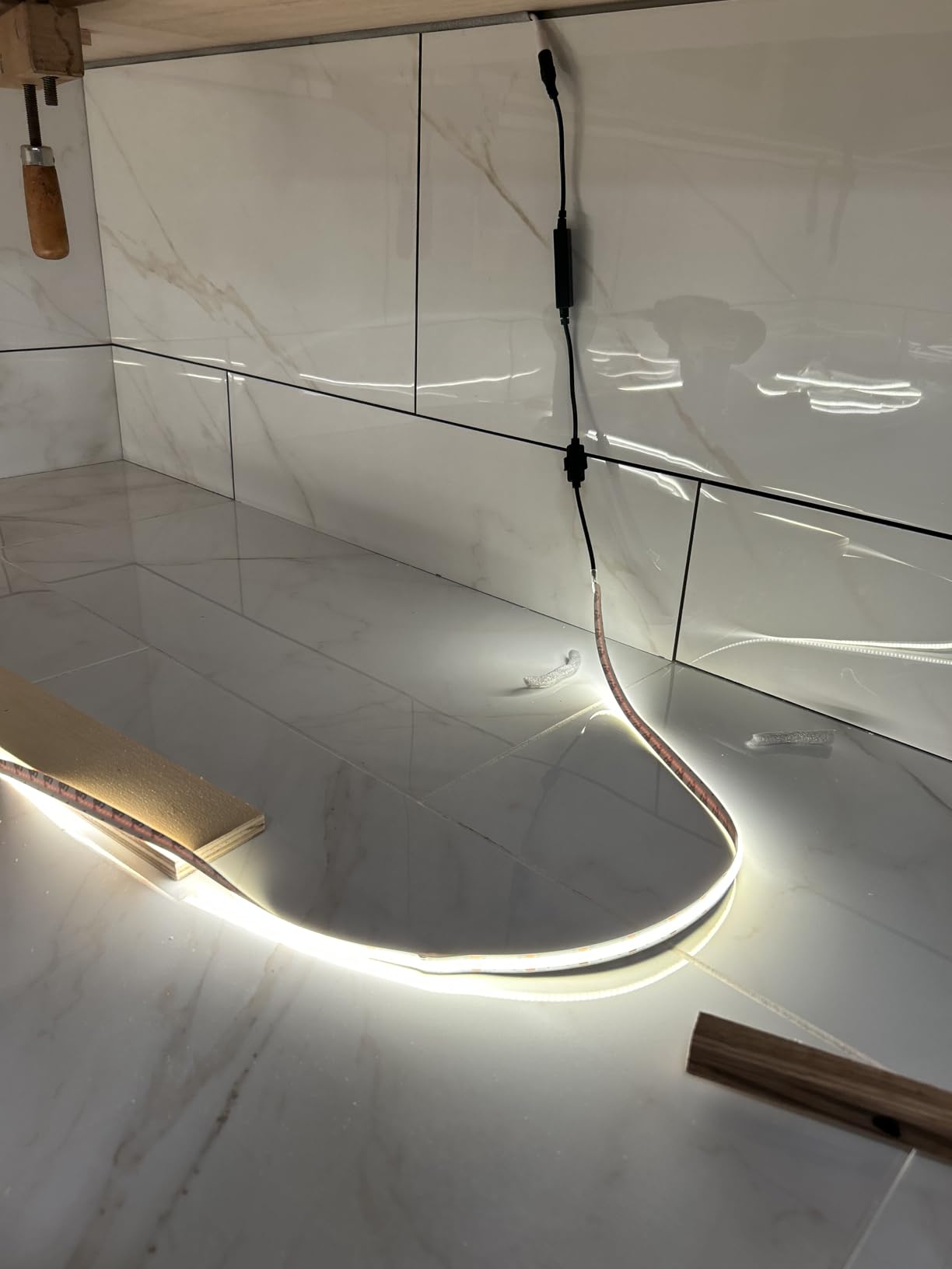 PAUTIX COB LED Strip Lights 2700K-6500K CCT Tunable White UL-Listed Dotless LED Lights with RF Remote, 16.4ft Super Bright Dimmable 24V Tape Light, for Under Cabinets Bedroom Kitchen Office Lighting customer photo 1