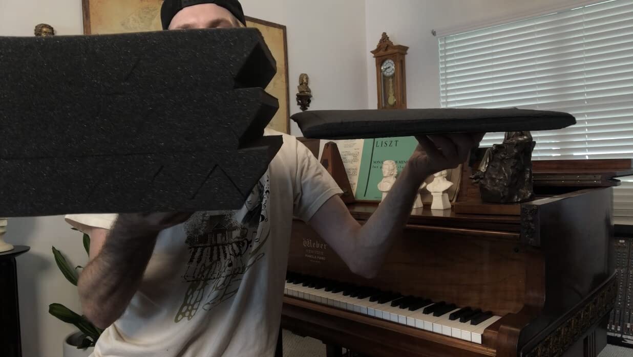 JBER 12 Pack Acoustic Foam Panels, Wedges Sound Proof Foam Panels for Walls customer photo 2