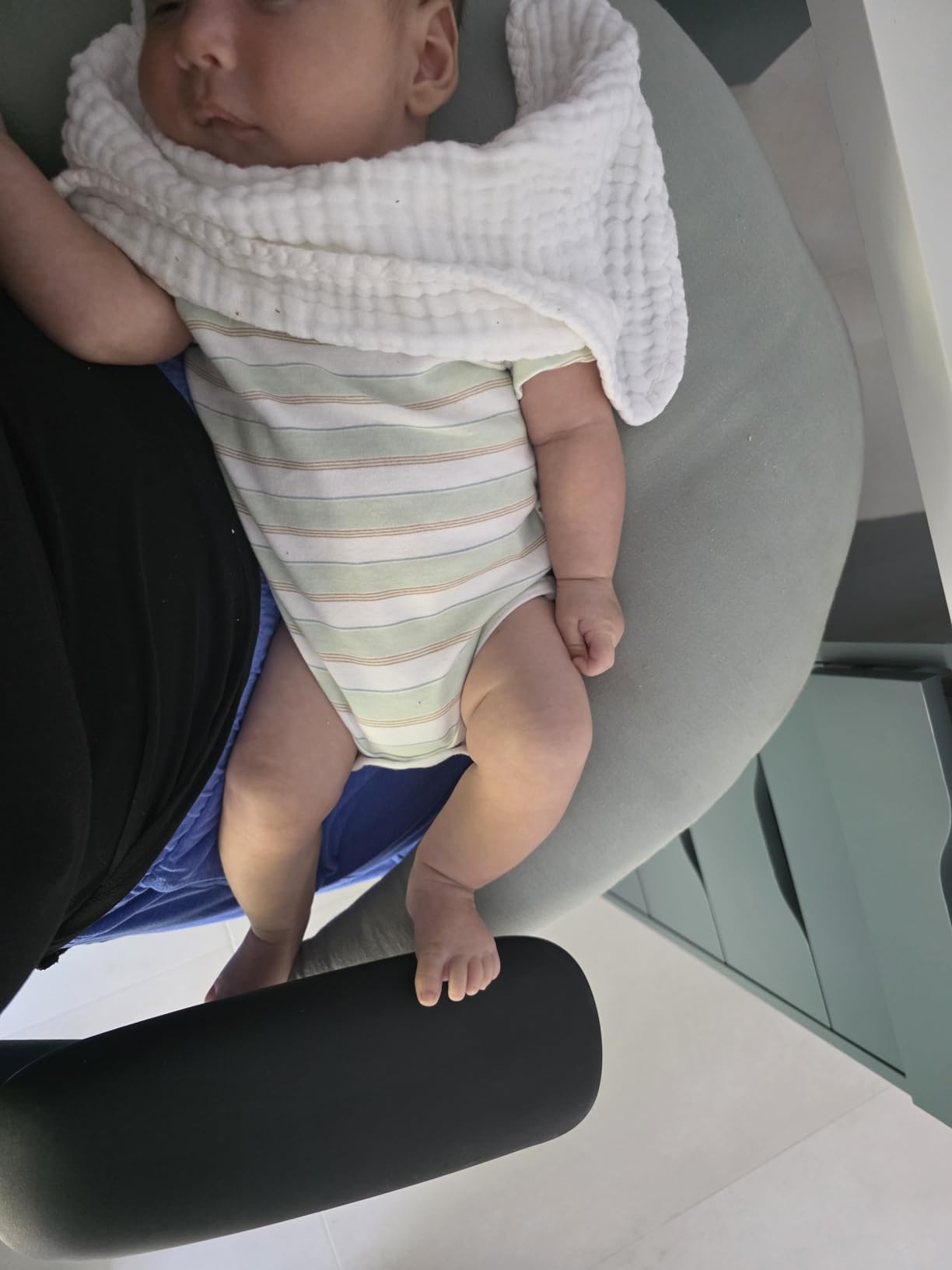 snuggle me Organic Baby Nursing Pillow for Breastfeeding - Natural | Bottle & Breastfeeding Pillow with Organic Cotton Cover & Fiberfill, Newborn Essentials Must Haves For Travel customer photo 2