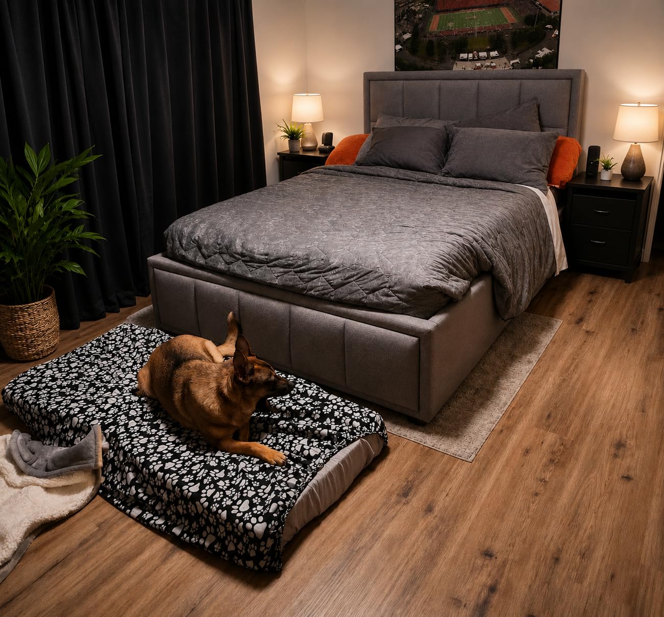 Layla 300 Thread Count Weighted Blanket with Fleece Top Layer, Even Weight Distribution, 100% Cotton Bottom Layer (25 pounds) customer photo 1