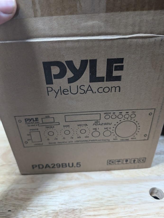 Pyle 200W Stereo Power Amplifier with Bluetooth - Dual Channel Audio Receiver - LED Display - RCA - USB - SD - MIC IN - FM Radio - AUX Input - Perfect for Home & Computer Audio - PDA29BU.5 customer photo 1