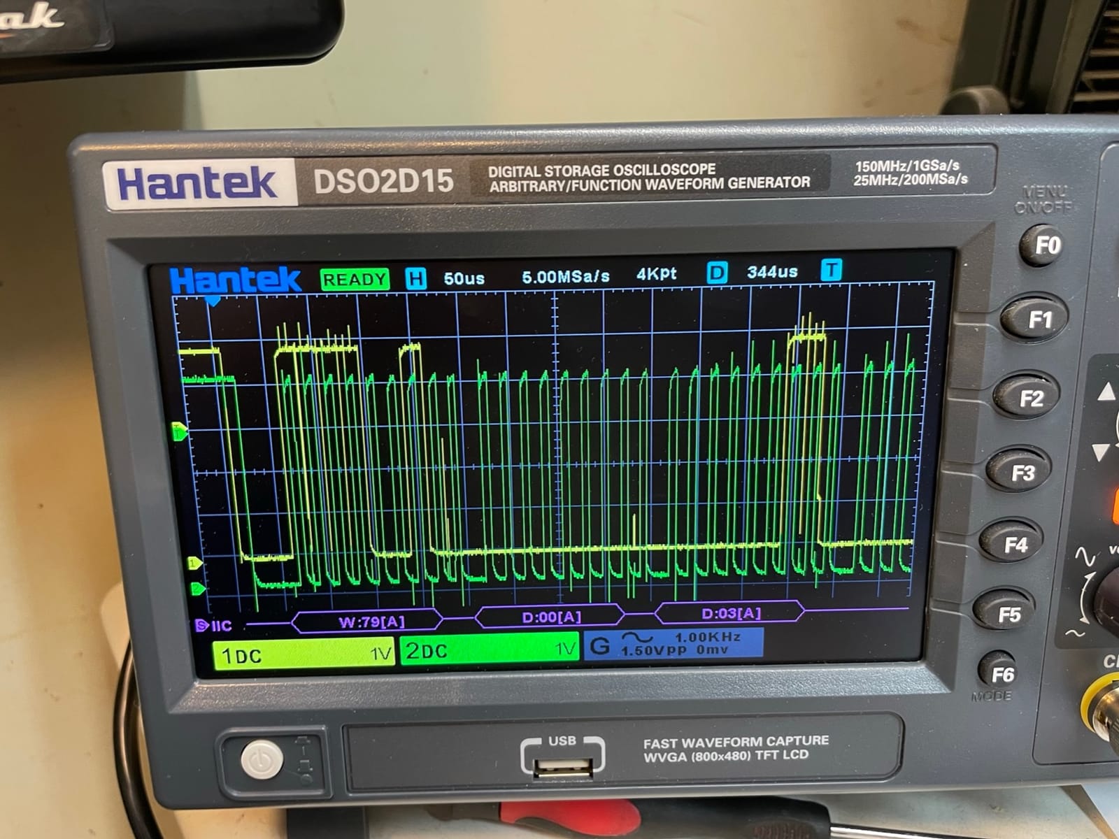 Hantek DSO2D15 Digital Storage Lab Oscilloscopes150MHz Bandwidth 2CH customer photo 1