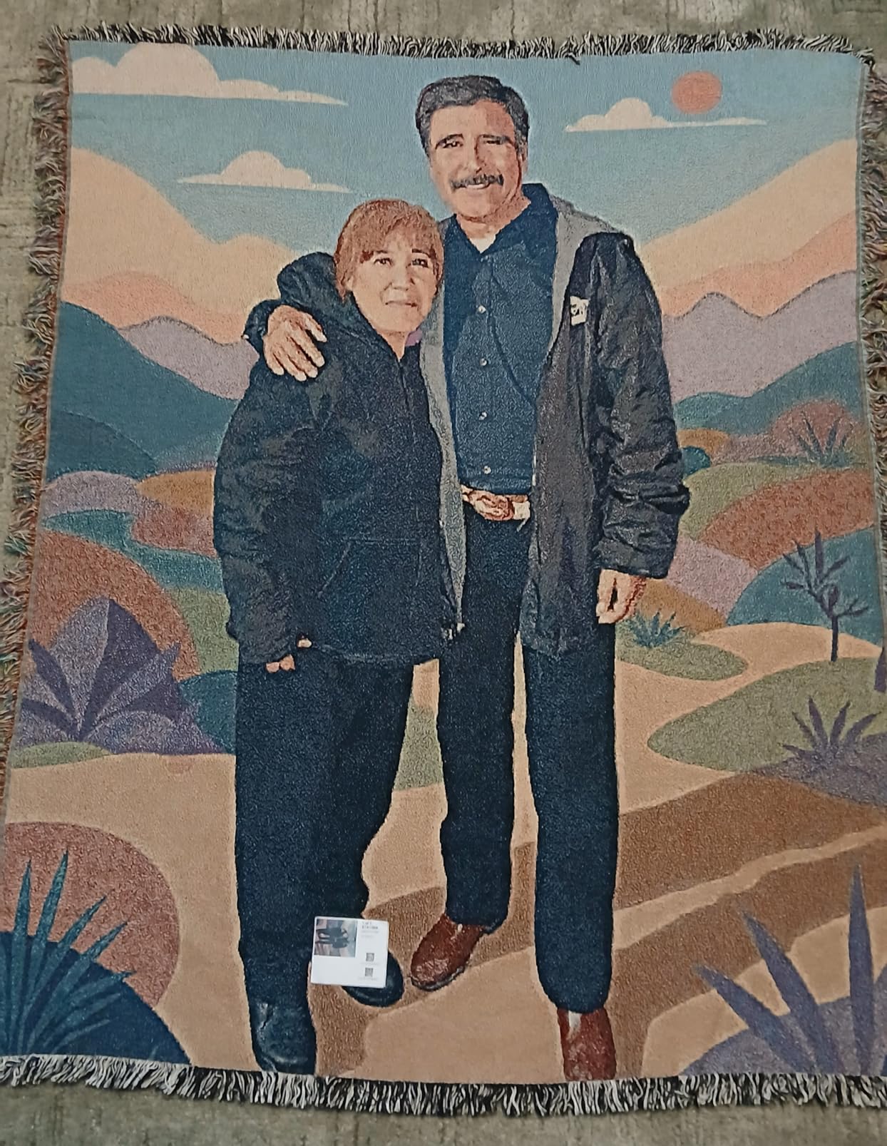 Pure Country Weavers Personalized Woven Photo Blanket 100% Cotton - Not Printed - Custom Gift Picture Tapestry Throw - Made in The USA (60x50) customer photo 2