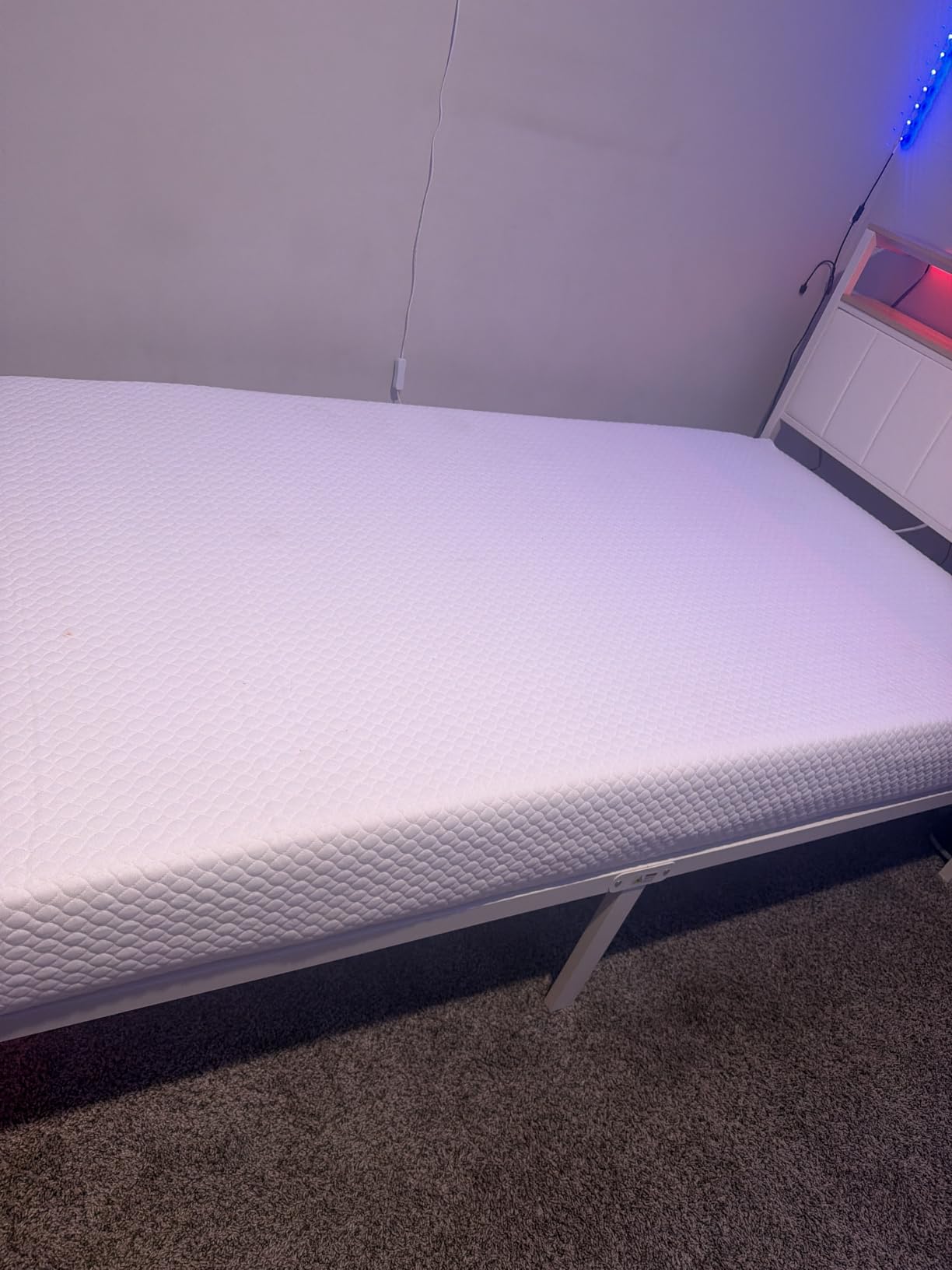 FDW | 8 Inch Twin Mattress | Medium Firm | Gel Memory Foam | White | Dual Construction | Pressure Relief, Cooling Foam, Removable and Washable Cover | Bed in a Box, CertiPUR-US Certified customer photo 1