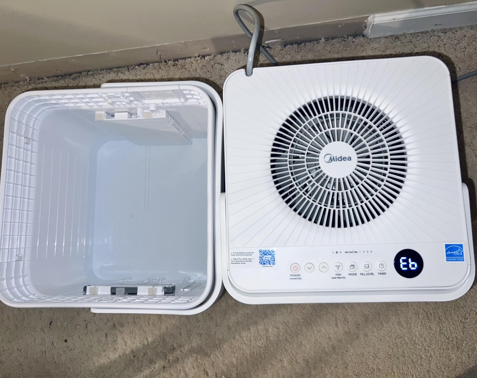 Midea Cube 20 Pint Dehumidifier for Basement, 1,500 Sq. Ft, Energy star customer photo 1