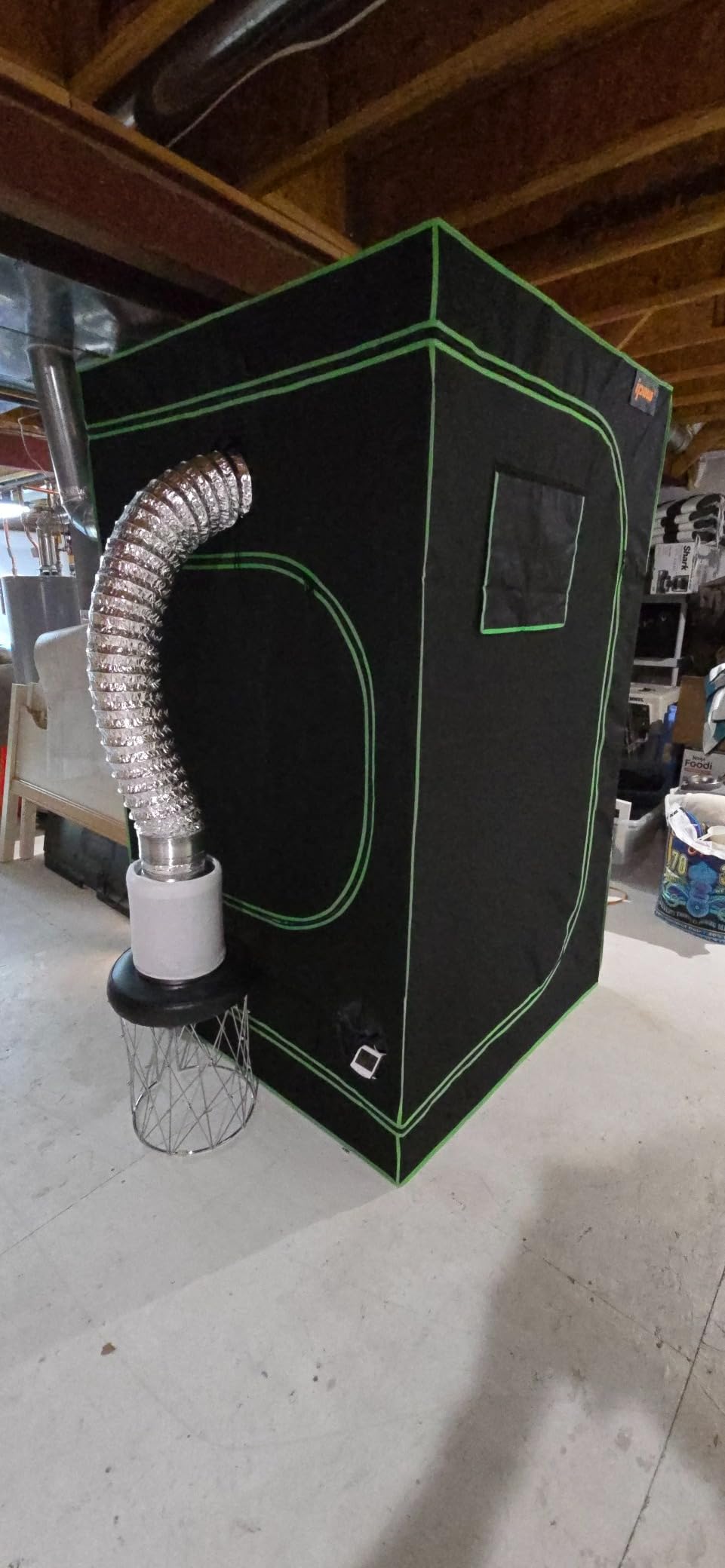IPOW Grow Tent Kit Complete System 2x2 ft with VS1000 Led Grow Light, 4 Inch 190CFM Inline Fan, Carbon Filter and 8ft Ducting Combo, 24