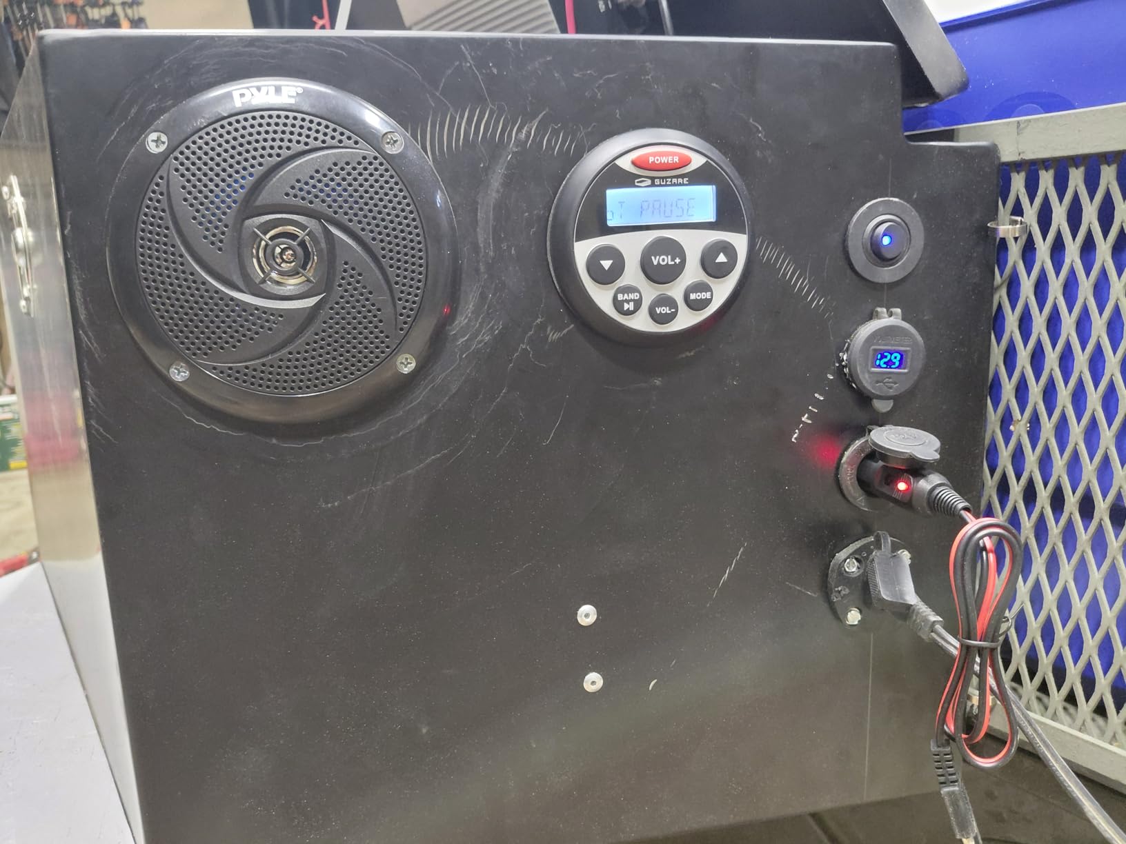 Boat Marine Stereo Receiver Bluetooth - 45 x 4 Watts Audio AM FM Gauge Waterproof Radio Tuner Streaming for Boats Golf Cart ATV UTV and Spa Hot Tubs GR304 customer photo 1