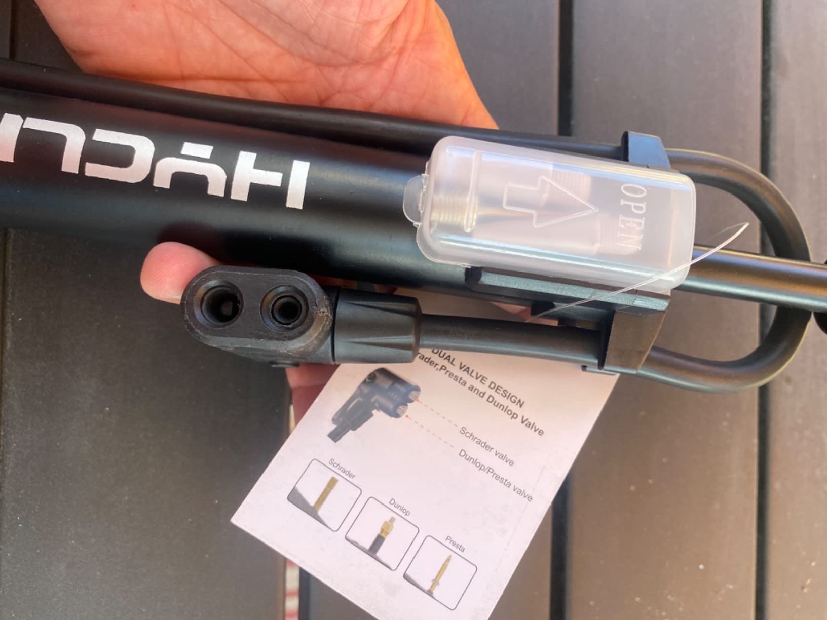 Hycline Bike Floor Pump: 160 PSI Bicycle Tire Pump Schrader Presta Valve customer photo 2