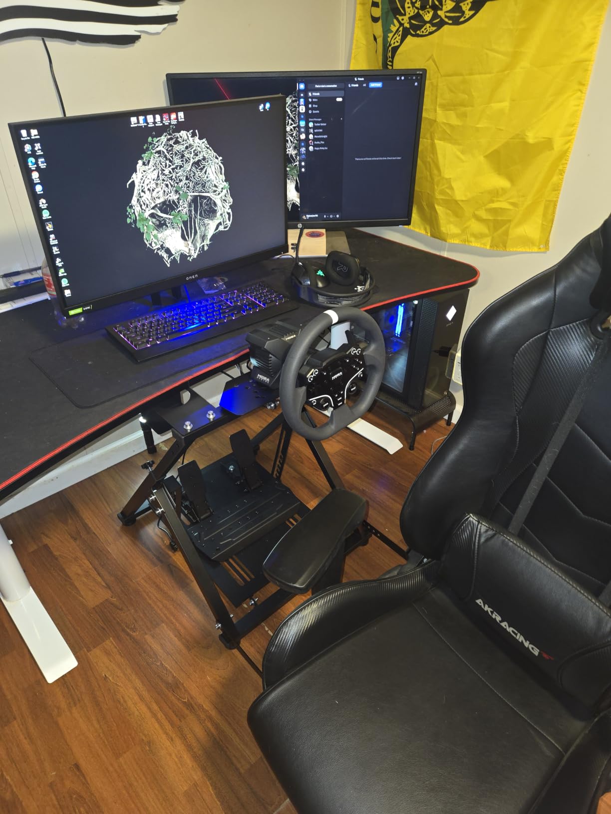 Marada X Frame Steering Wheel Stand Racing Sim Cockpit with Seat Slot customer photo 1