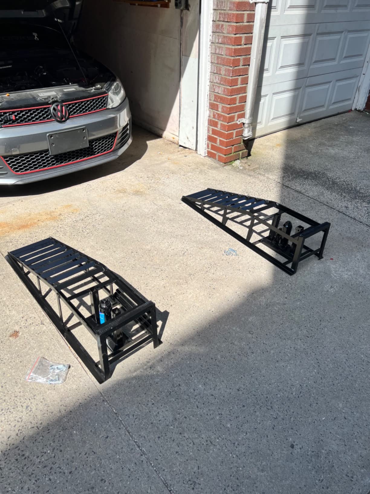 2 Pack Hydraulic Car Ramps 5T 10000lbs Low Profile Car Lift Service Ramps Truck Trailer Garage,Height Hydraulic Vehicle Ramps (Black) customer photo 1