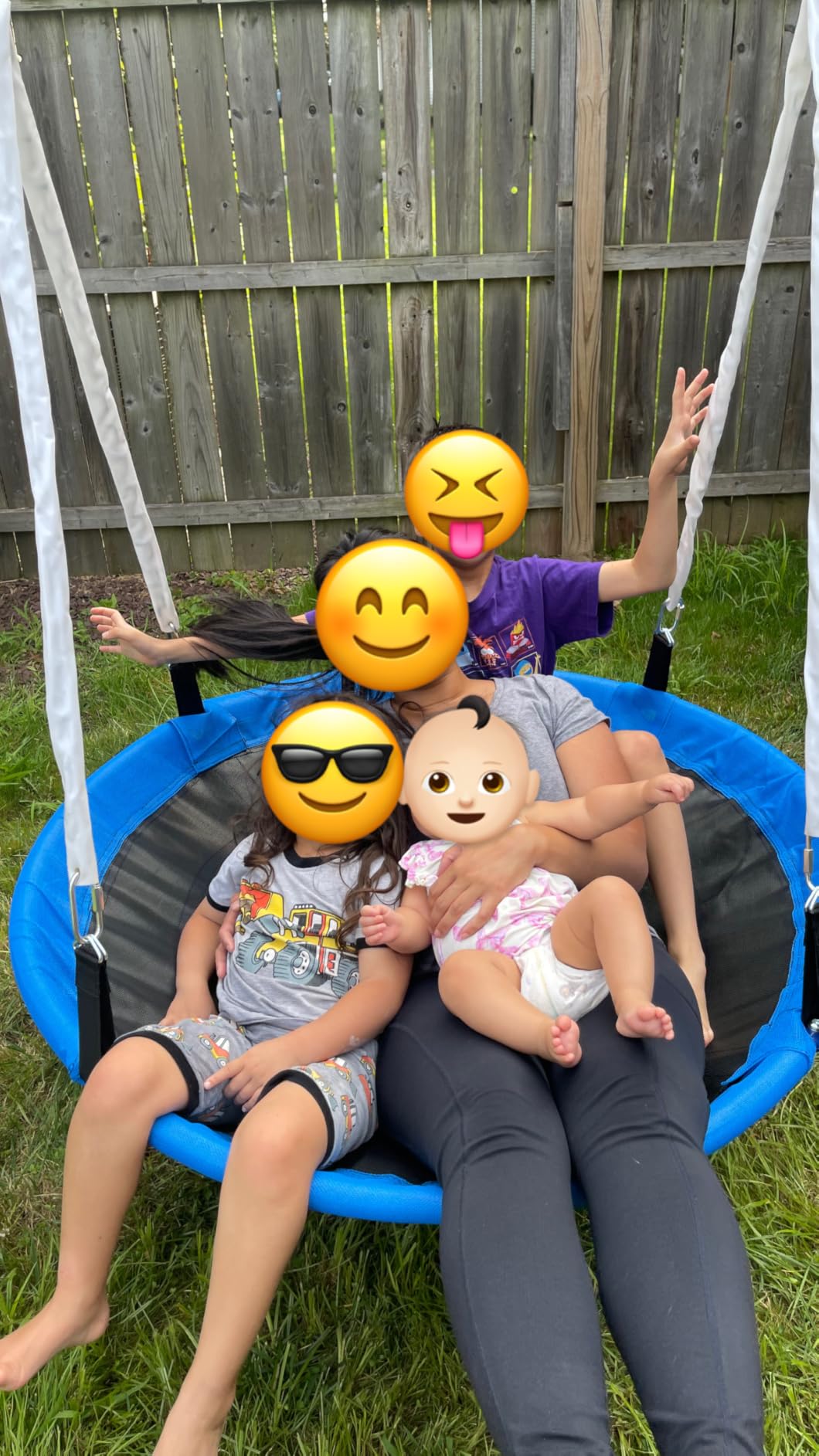500lbs Heavy Duty Metal Saucer Swing Set Backyard Kids 45