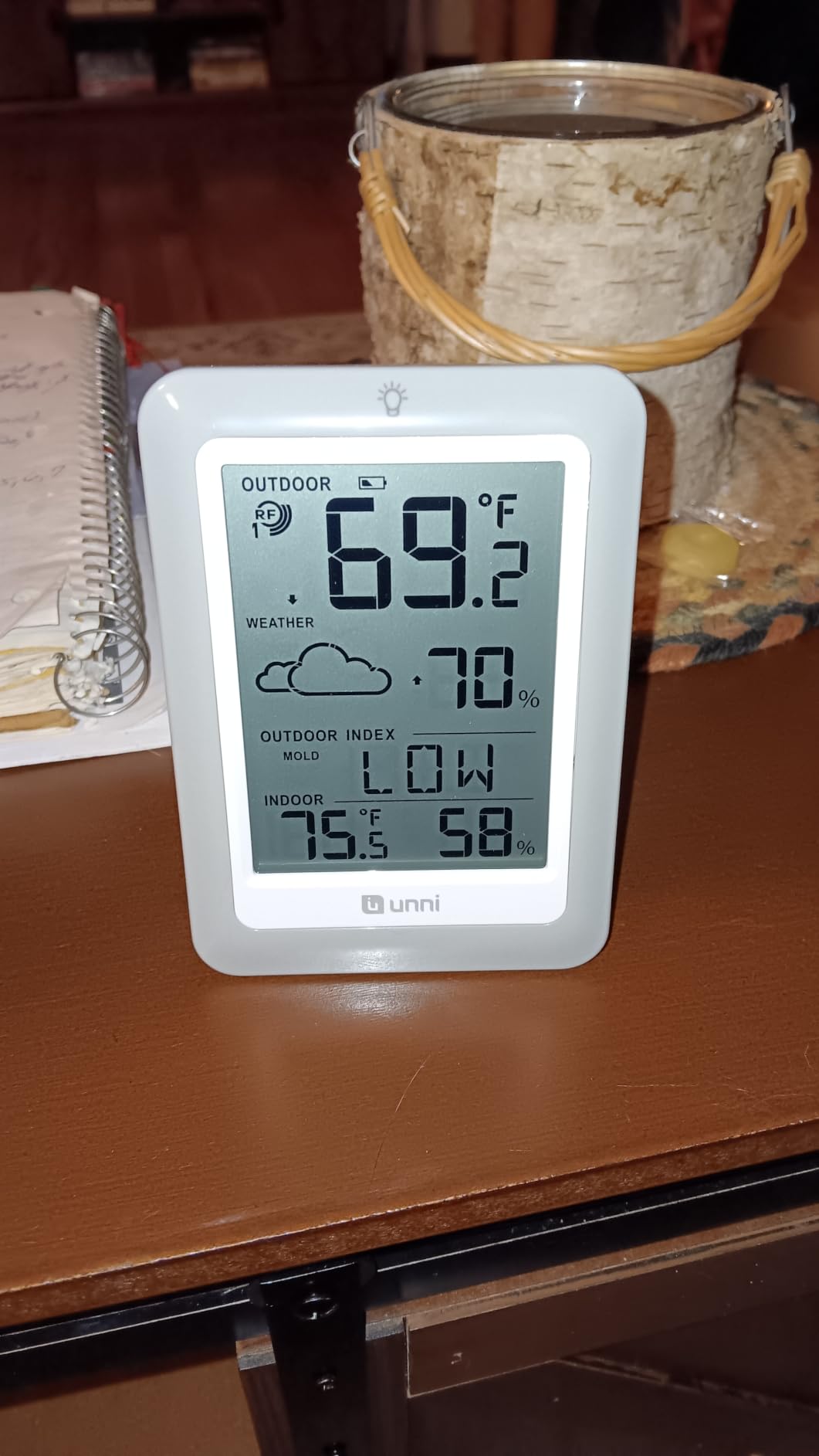 Indoor Outdoor Thermometer Hygrometer Wireless Weather Station, Temperature Humidity Monitor Battery Powered Inside Outside Thermometers with 330ft Range Remote Sensor and Backlight Display customer photo 1