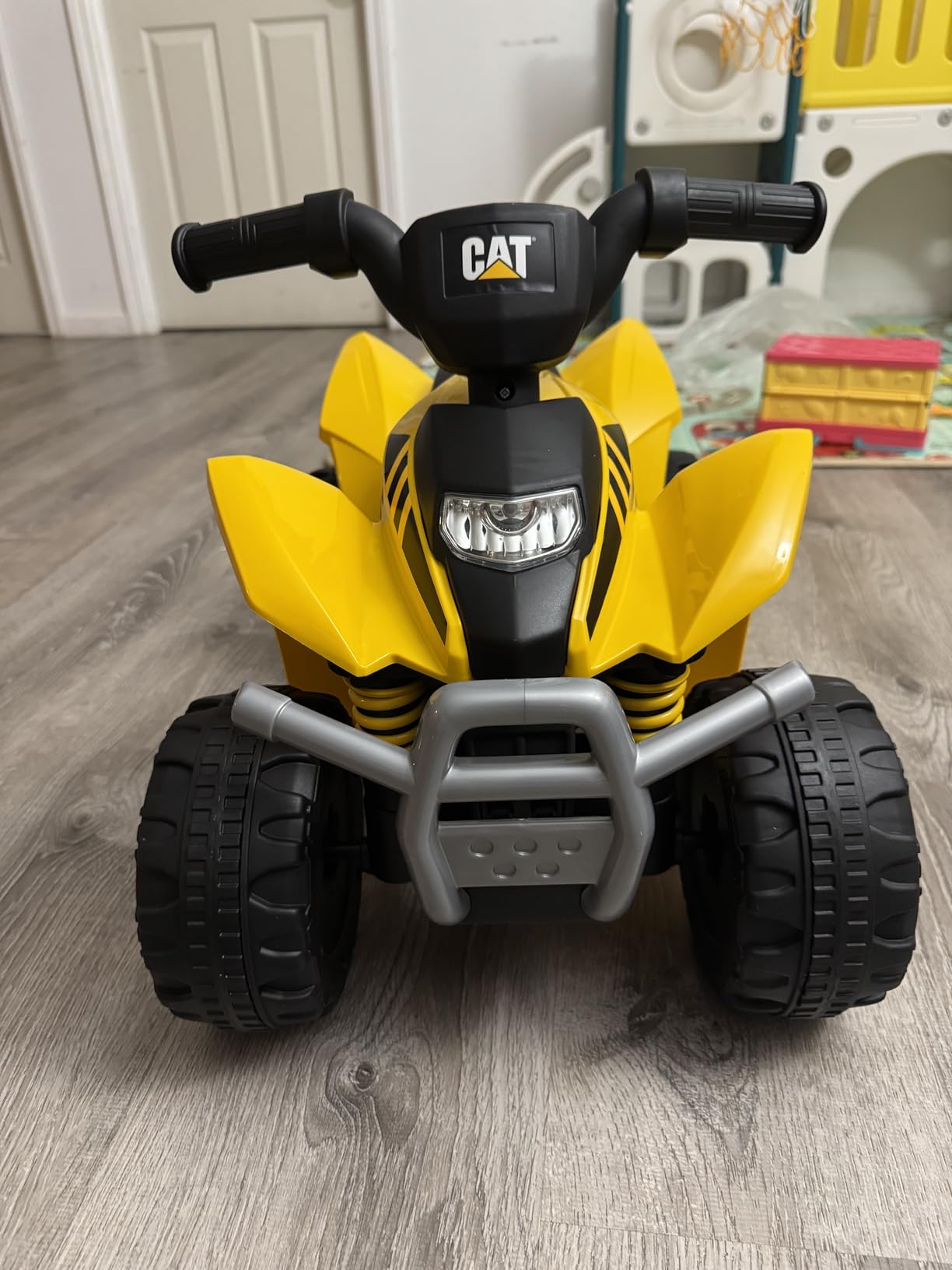 Costzon Kids ATV, 6V Battery Powered Electric Vehicle Four Wheeler Quad w/Storage Basket, Headlight, Horn, Music, MP3 & USB, Toddler 4 Wheeler Ride on Car Toy for Boys Girls 18-36 Months (Green) customer photo 2
