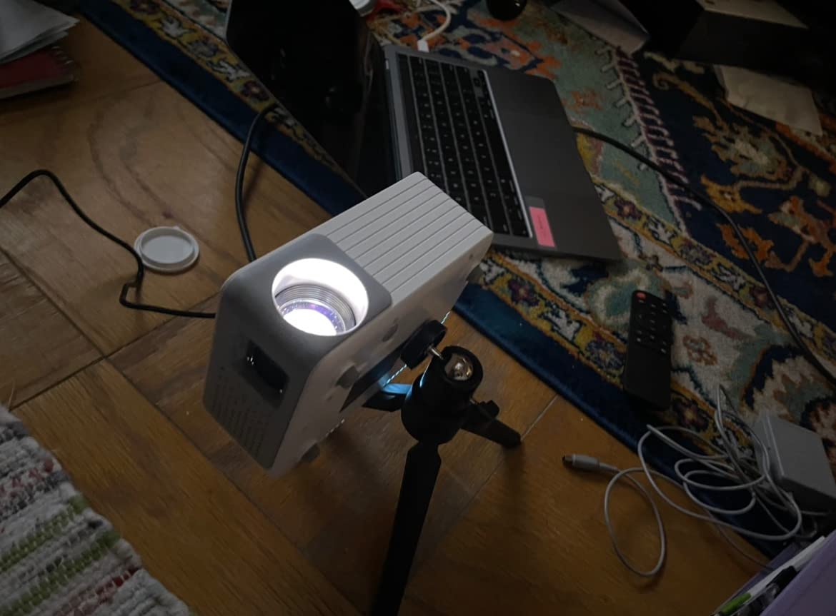 Mini Projector with WiFi and Bluetooth, AKIYO 2026 Upgraded Projector 1080P customer photo 1