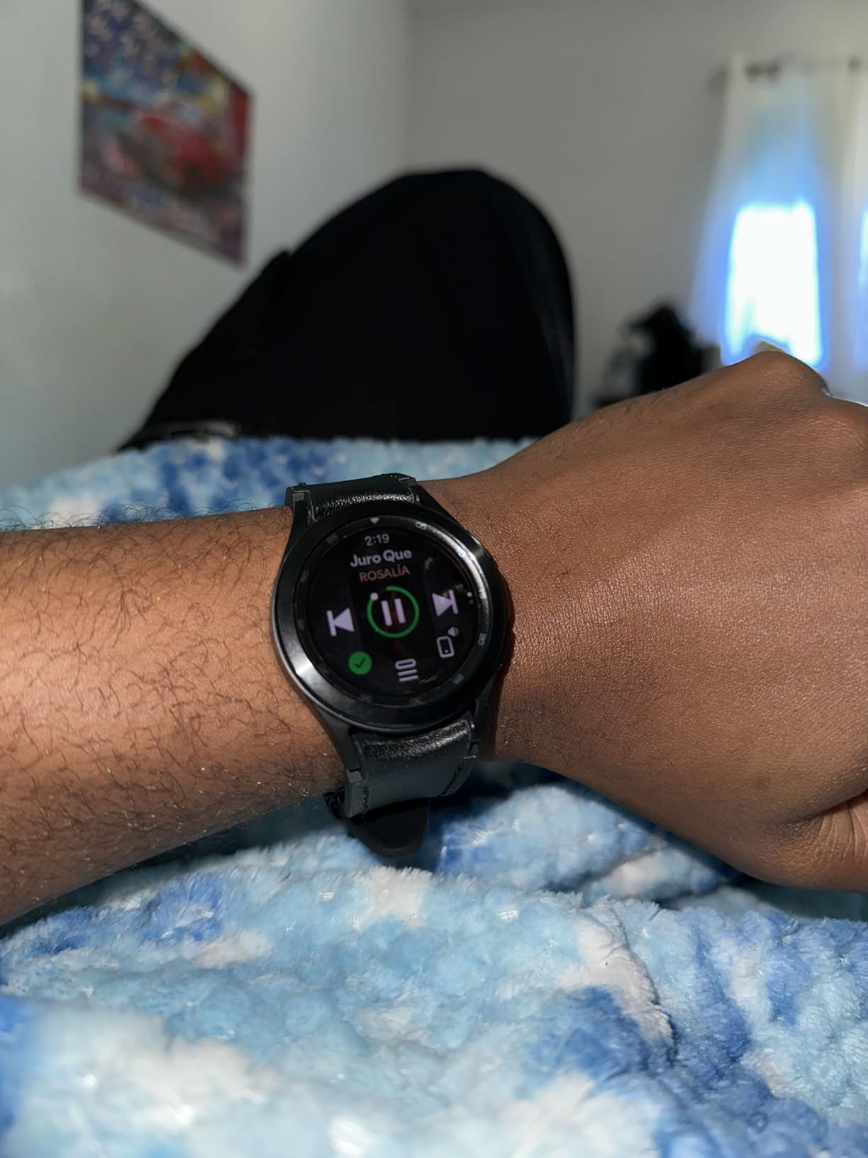 Samsung Galaxy Watch 4 Classic 42mm Smartwatch with ECG Monitor Tracker for Health Fitness Running Sleep Cycles GPS Fall Detection Bluetooth US Version, Black (Renewed) customer photo 2