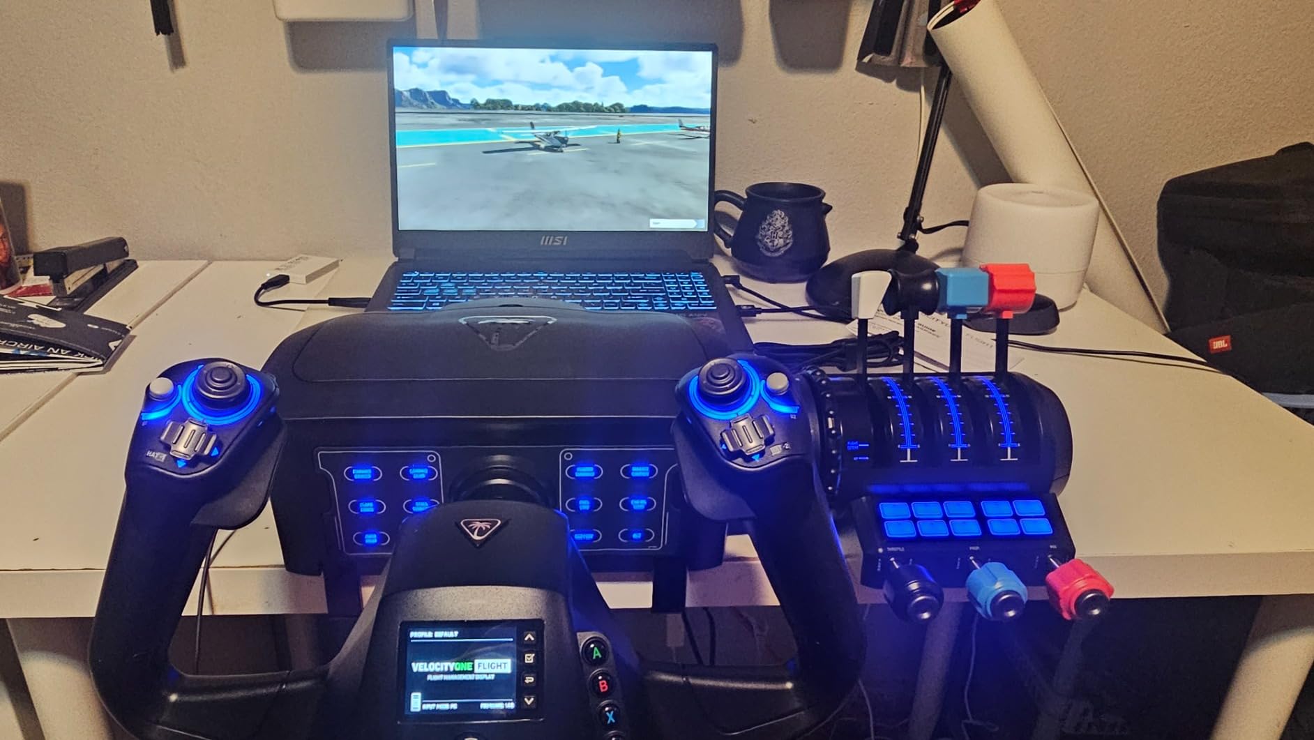 Turtle Beach VelocityOne Flight Universal Control System - Xbox Series X & Xbox Series S, Xbox One & Windows 10 & 11 PCs with Yoke Handle, Throttle Quadrant, Trim Wheel & Rudder Controls | Xbox Series X|S, Xbox One, Windows PC, Complete Controls, Yoke Handle, Throttle Quadrant, Trim Wheel & Rudder Controls, Black customer photo 2