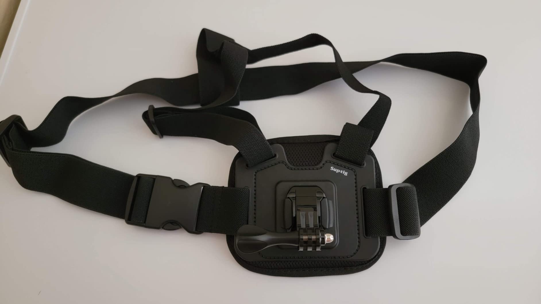 Suptig Chest Mount, Adjustable Chest Strap, Breathable Material Compatible for Gopro Hero 12 Hero 11 Hero 10 Hero 9 Hero 8 Hero 7 Hero 5 Hero 4 Hero 3, AKASO, DJI osmo and More Action Cameras (Black) customer photo 1