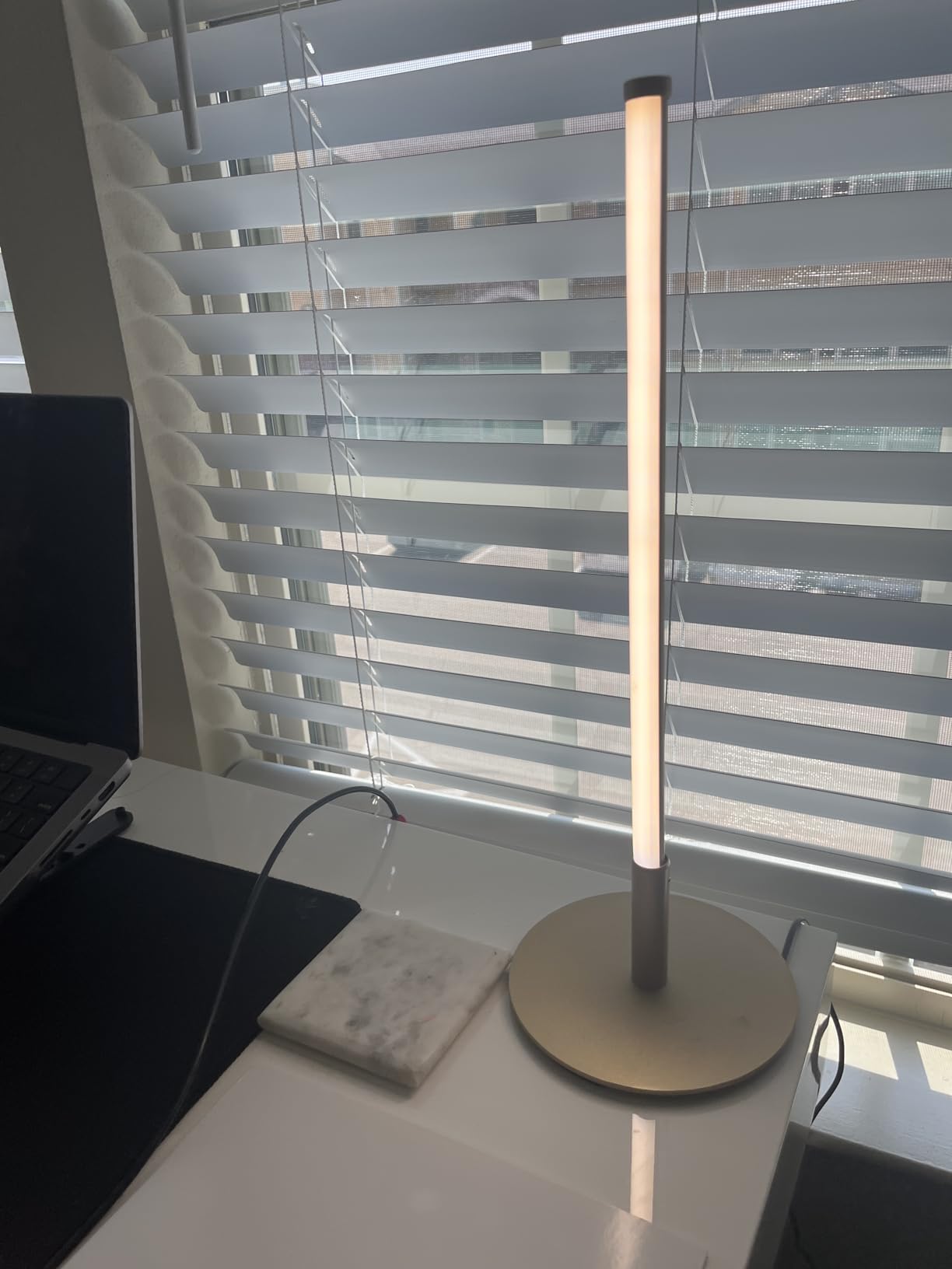 EDISHINE LED Table Lamps for Living Room, Modern Dimmable Desk Lamp, Black | 3 Color Temperature, Memory Function, Metal Finish, Skinny Modern Minimalist Style for Bedroom, Corner customer photo 1