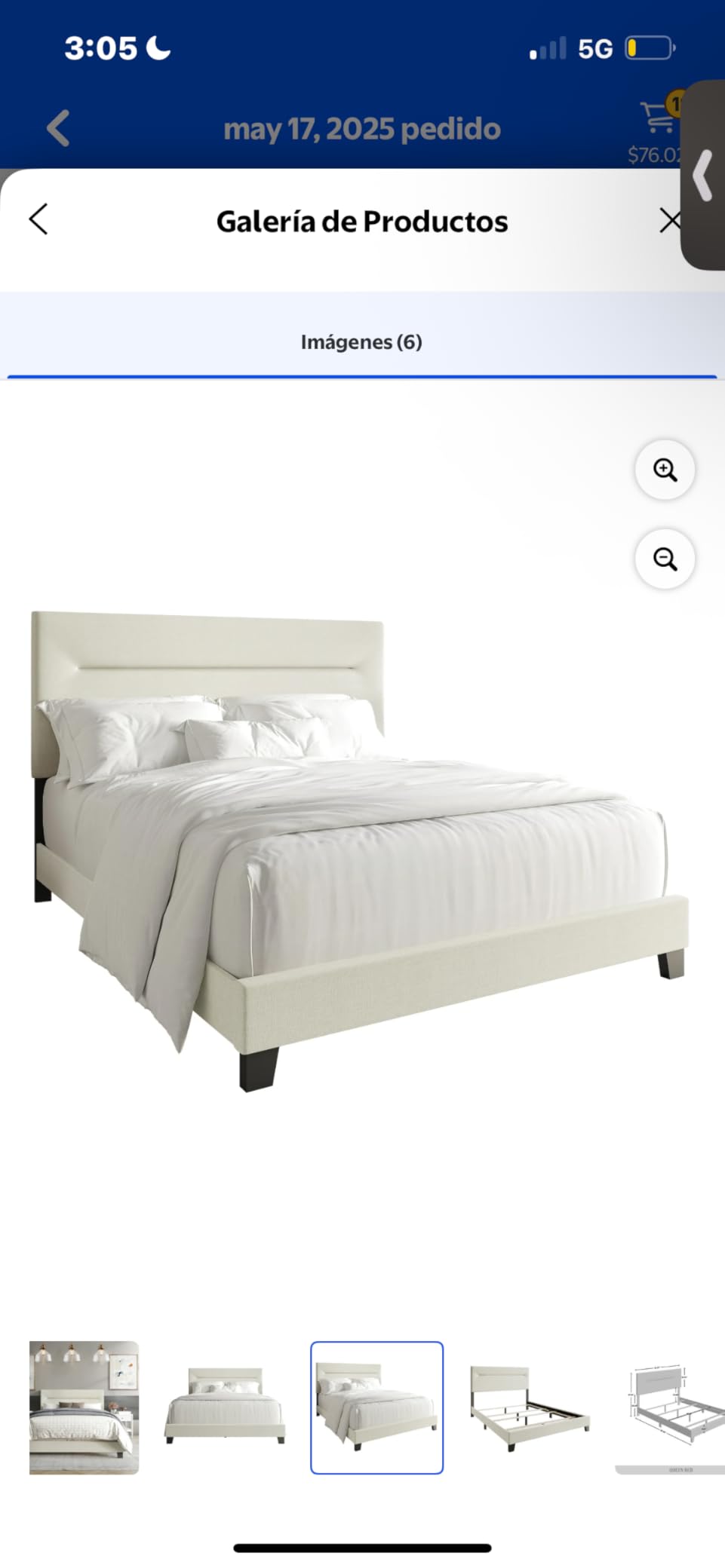 NapQueen 8 Inch Queen Size Mattress, Bamboo Charcoal Memory Foam Mattress, Bed in a Box, White customer photo 2