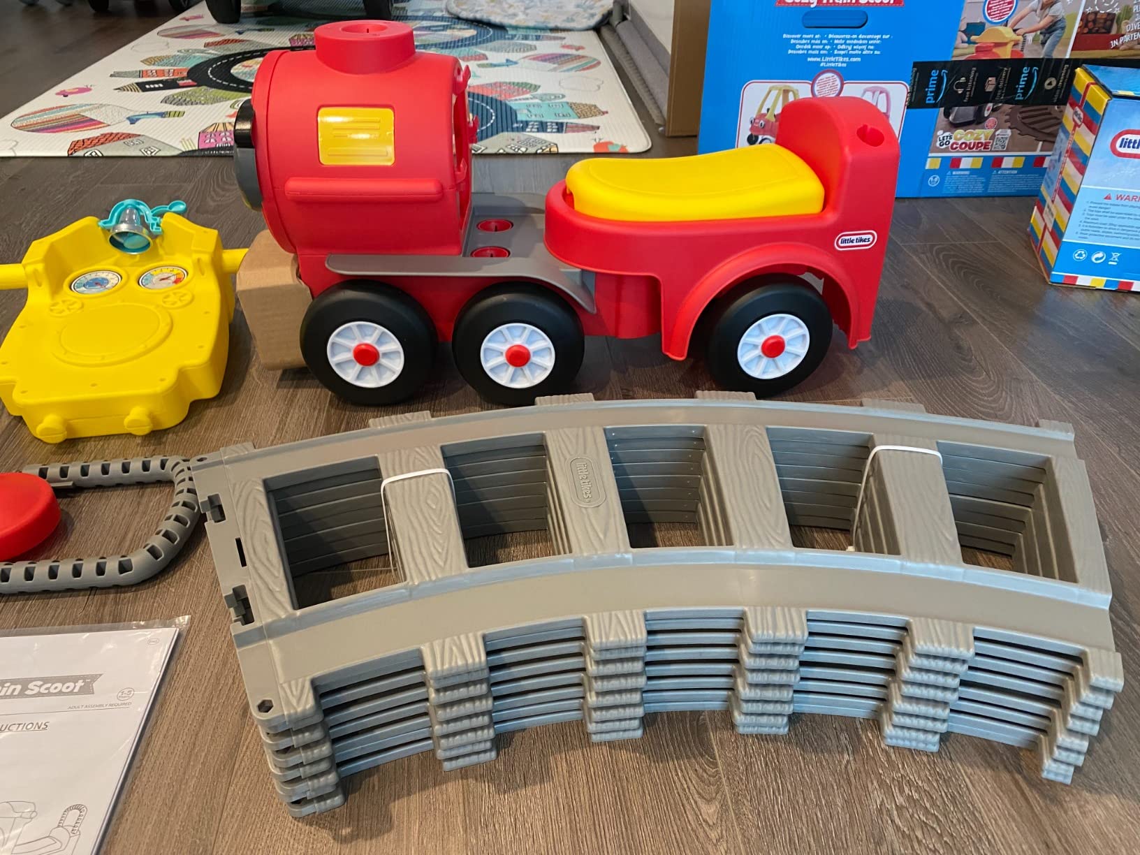 Little Tikes® Cozy Train Scoot Ride-On with Track, Under Seat Storage and Working Bell for Indoor & Outdoor Train Themed Play for Preschool Kids, Boys, Girls Ages 1-5 Years customer photo 2