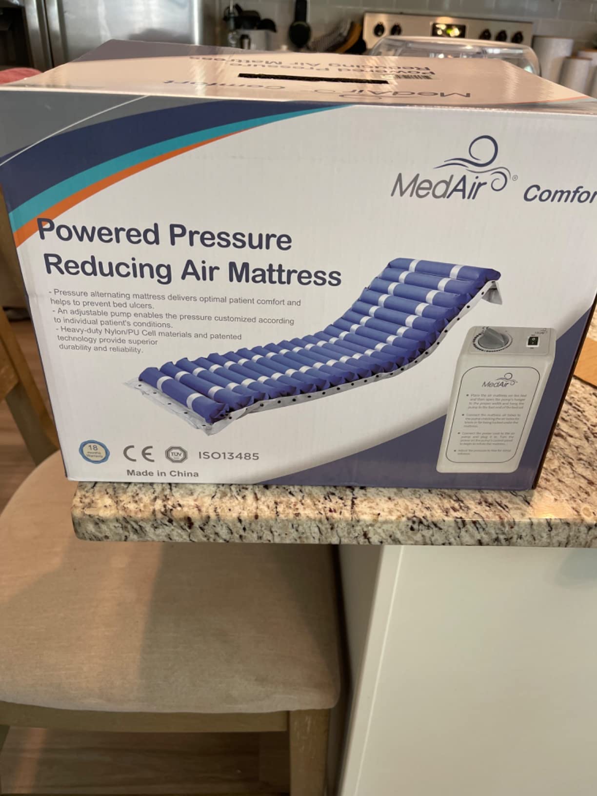 MedVance Alternating Pressure Mattress/Air Top Pad with Ultra Quiet Pump | Fits Standard Sized Hospital Beds - Hospital Grade Nylon Cover - Medical Air Mattress For Bed Sores And Ulcers customer photo 2