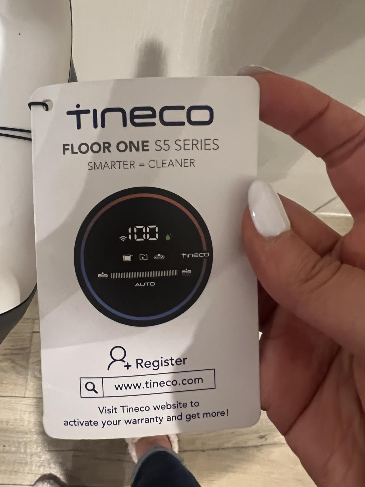 Tineco Floor ONE S5 Smart Cordless Wet Dry Vacuum Cleaner and Mop for Hard Floors, Digital Display, Long Run Time, Great for Sticky Messes and Pet Hair, Space-Saving Design, Blue customer photo 1