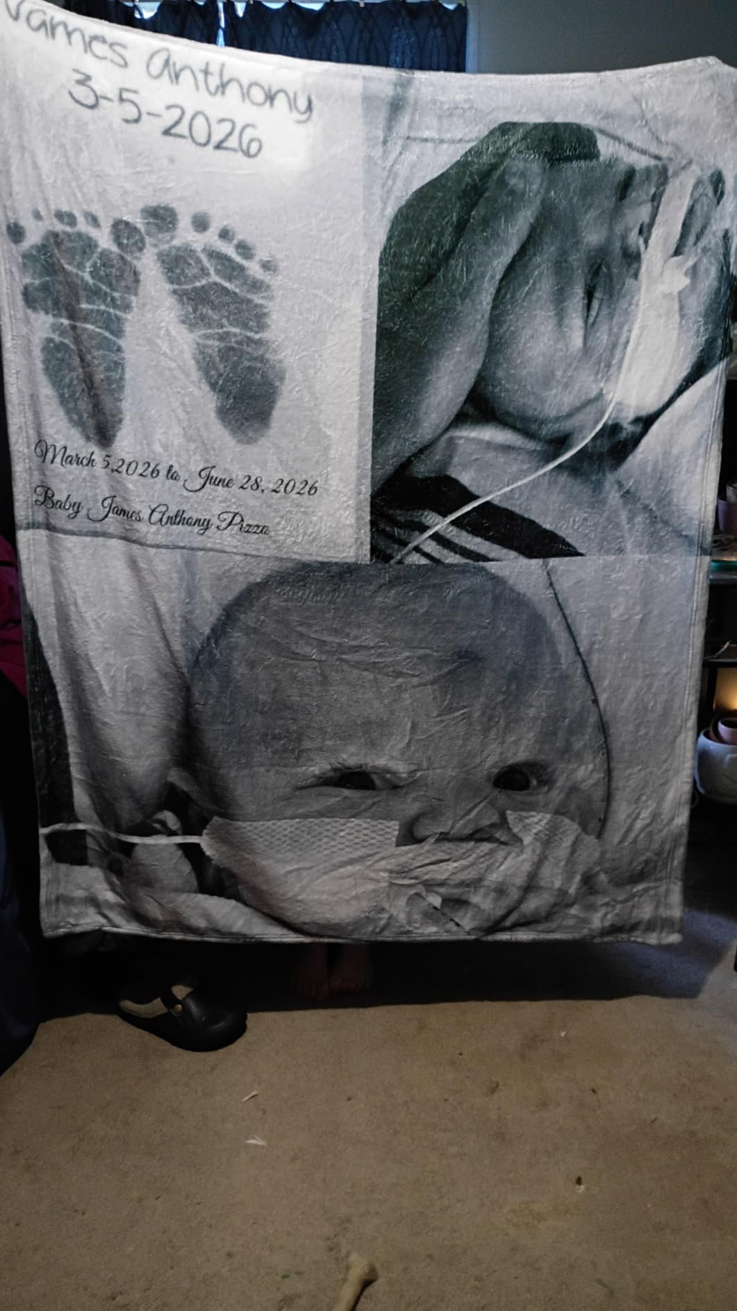 QETXVI Custom Blanket with Photos, USA Made 40