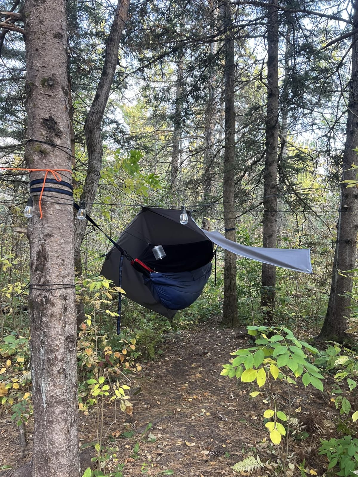 Sunyear Camping Hammock, Portable Single & Double Hammock with Net, 2 Person Hammock Tent with 2 * 10ft Straps, Best for Outdoor Hiking Survival Travel customer photo 2