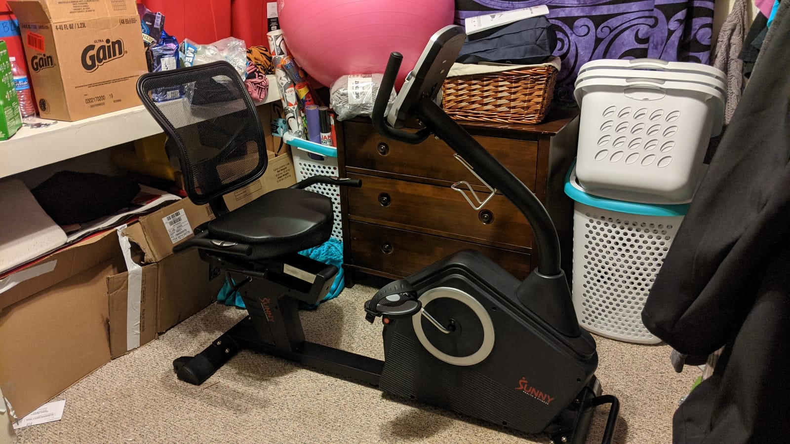 Sunny Health & Fitness Smart Recumbent Bike for Indoor Low Impact Cardio customer photo 2