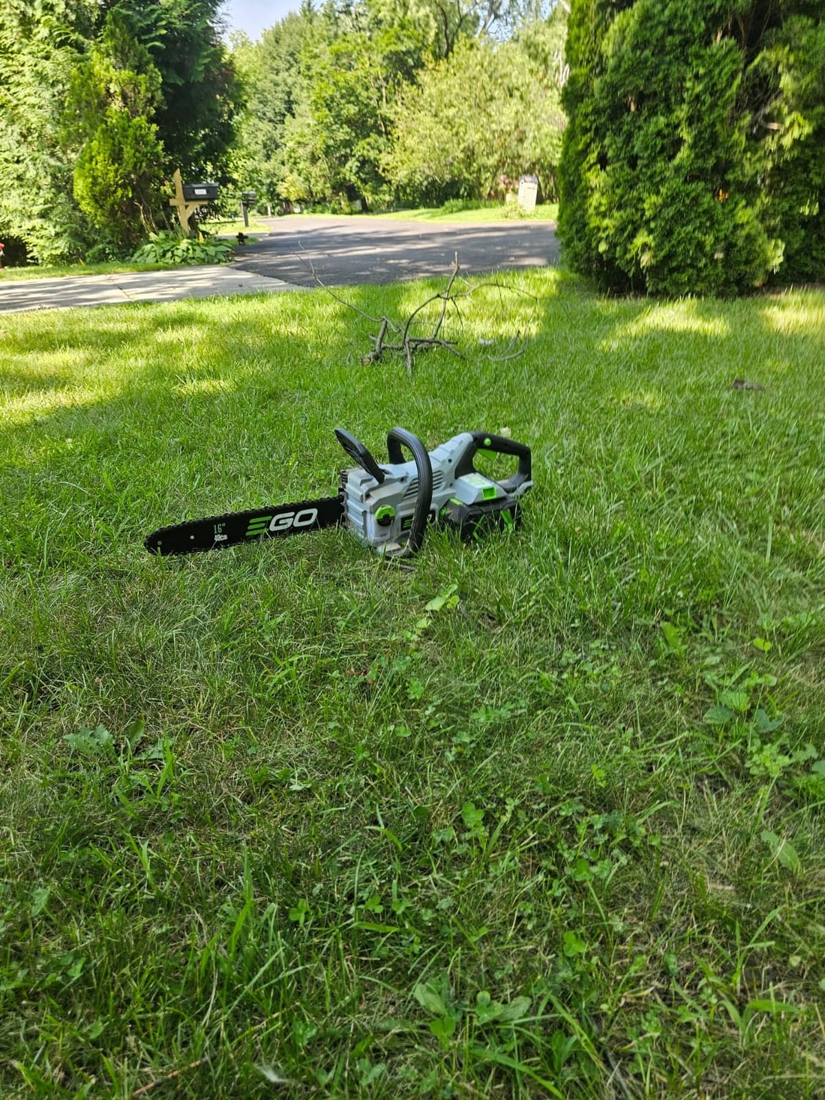EGO POWER+ Chain Saw, 16” Battery Powered Chainsaw, Electric Cordless, Includes 56V 4.0Ah Battery and Charger – CS1613 customer photo 1