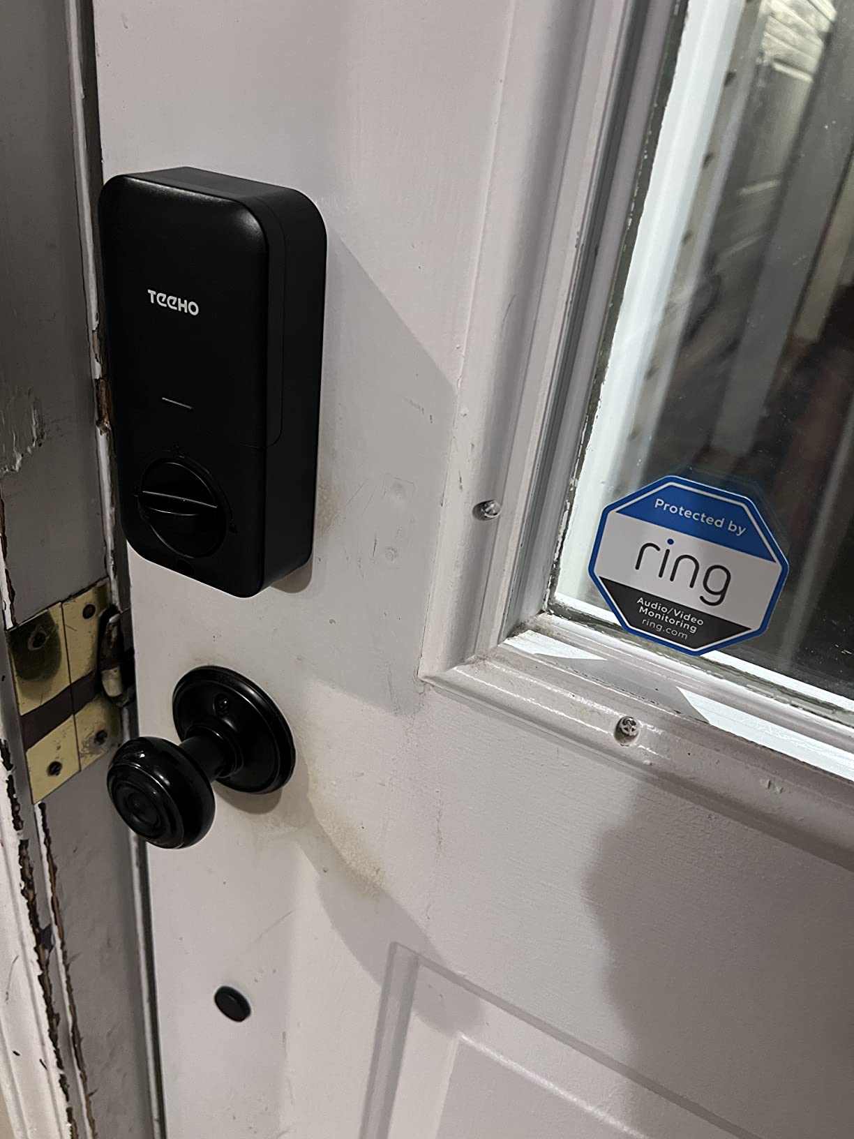 TEEHO TE002 Fingerprint Deadbolt with Keypad for Front Door, Satin Nickel customer photo 2
