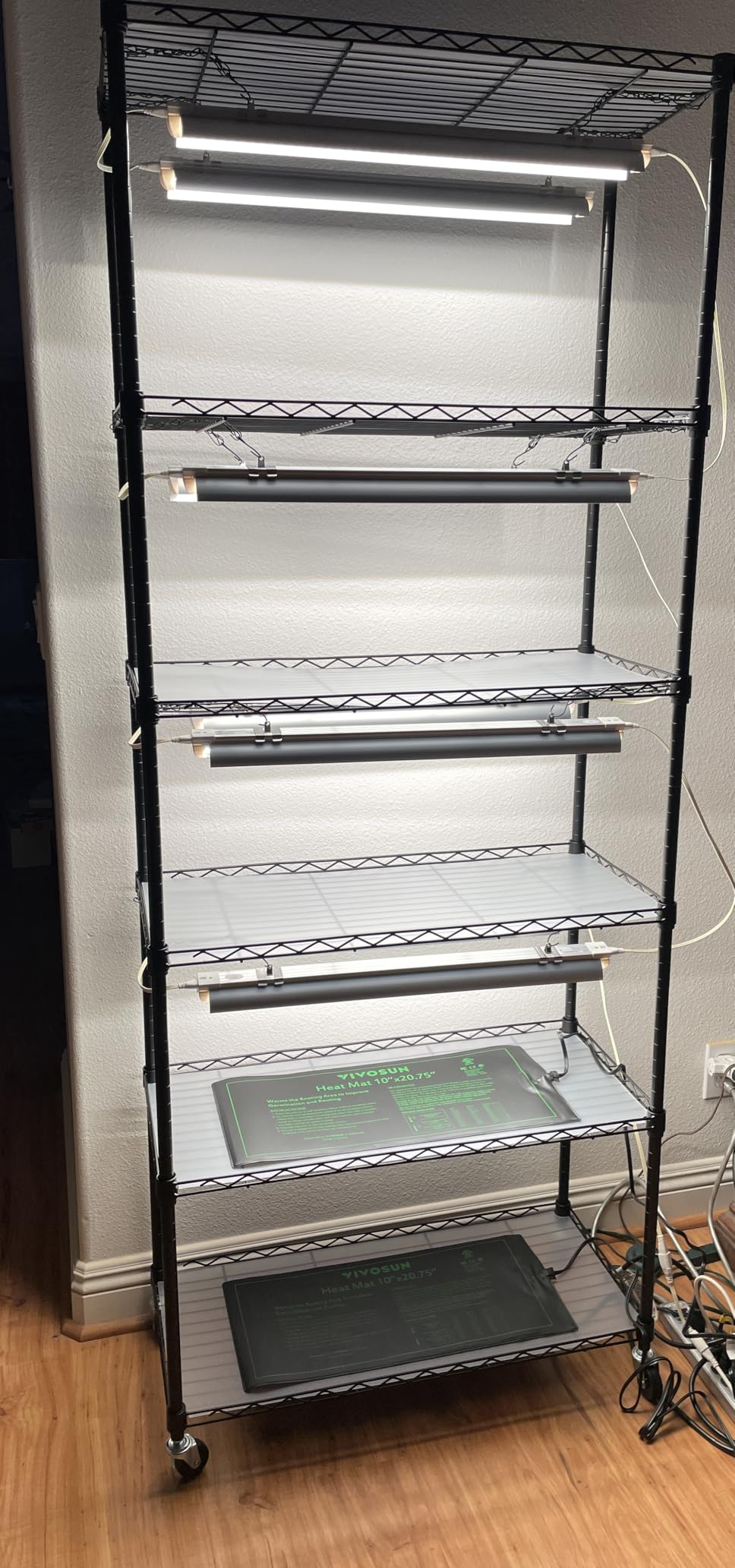 Bstrip DIY Plant Shelf with Grow Light, Adjustable, 29.5x13.8x70.9in customer photo 2