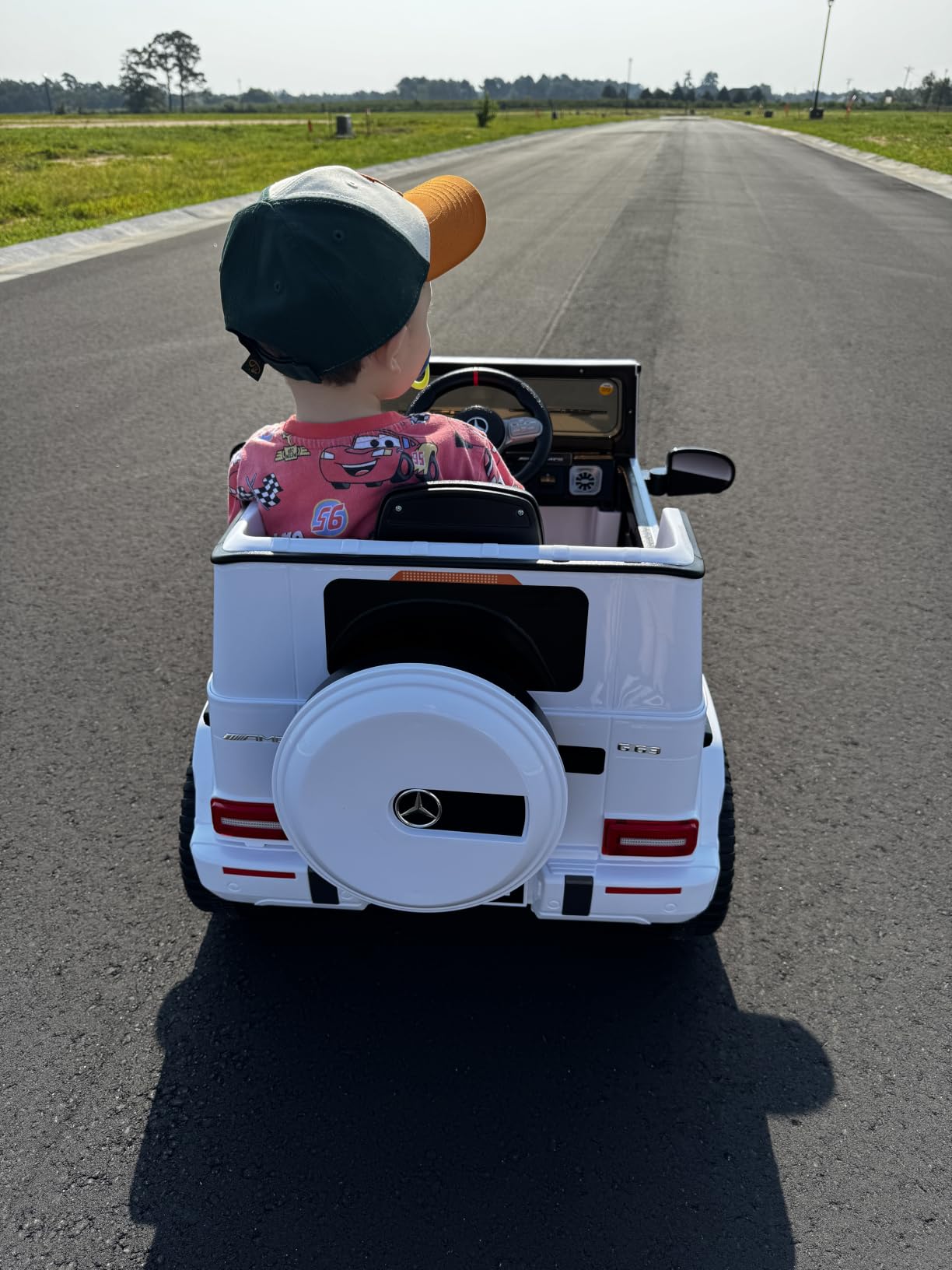 ANPABO 12V 7AH Licensed Mercedes-Benz G63 Electric Car for Kids, White customer photo 2