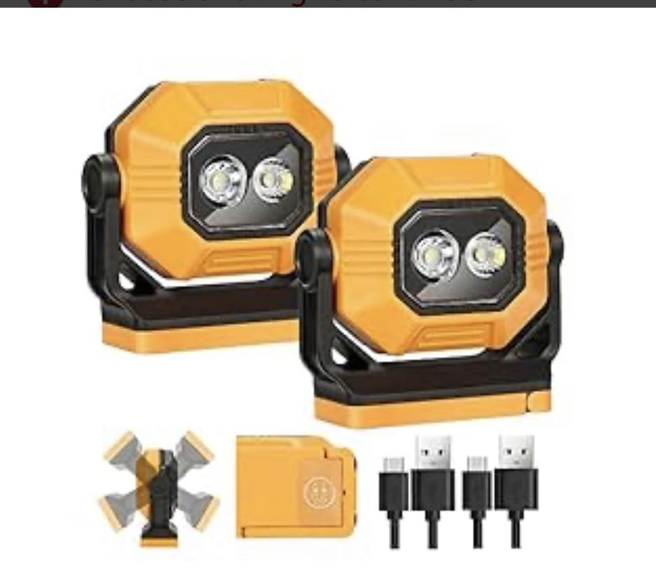 Easymaxx Rechargeable Magnetic Work Light 2 Pack, 1500LM LED Flashlight customer photo 2