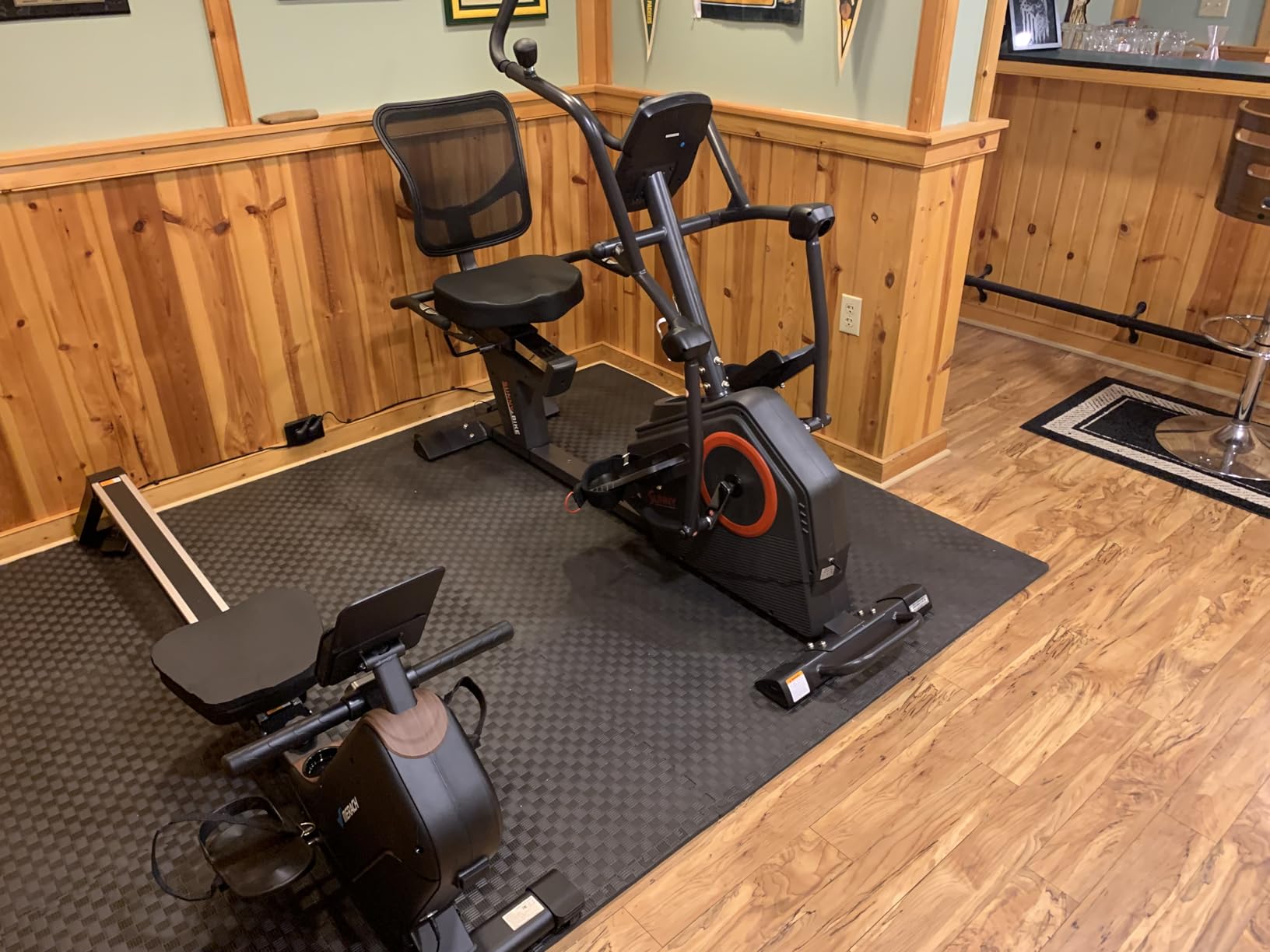 Sunny Health & Fitness Elite Recumbent Cross Trainer & Elliptical Machine with Arm Exercisers for Home Arm/Leg Training, Easy Adjust Seat & Mesh Backrest, Free SunnyFit App Bluetooth Connectivity customer photo 1