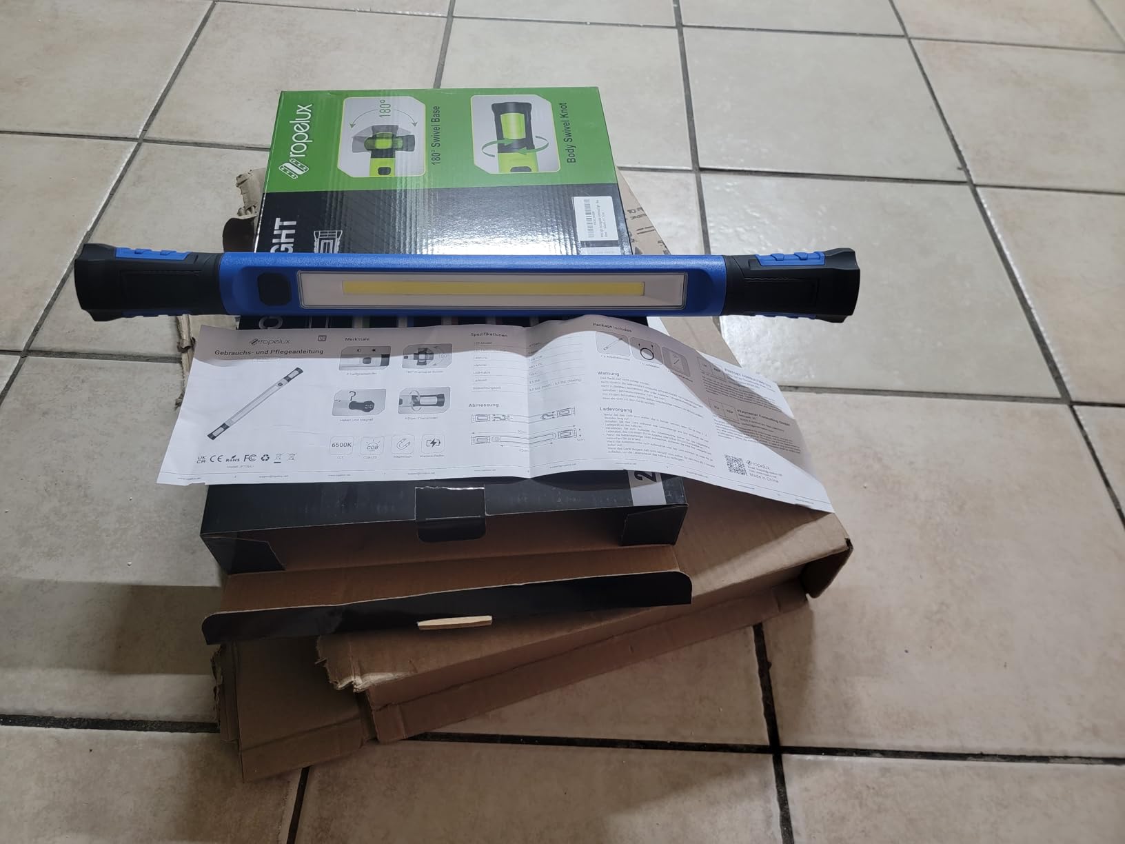 Work Light, 2500LM Bright Mechanic Under Hood Work Light Bar, Green, 1 Pc customer photo 2