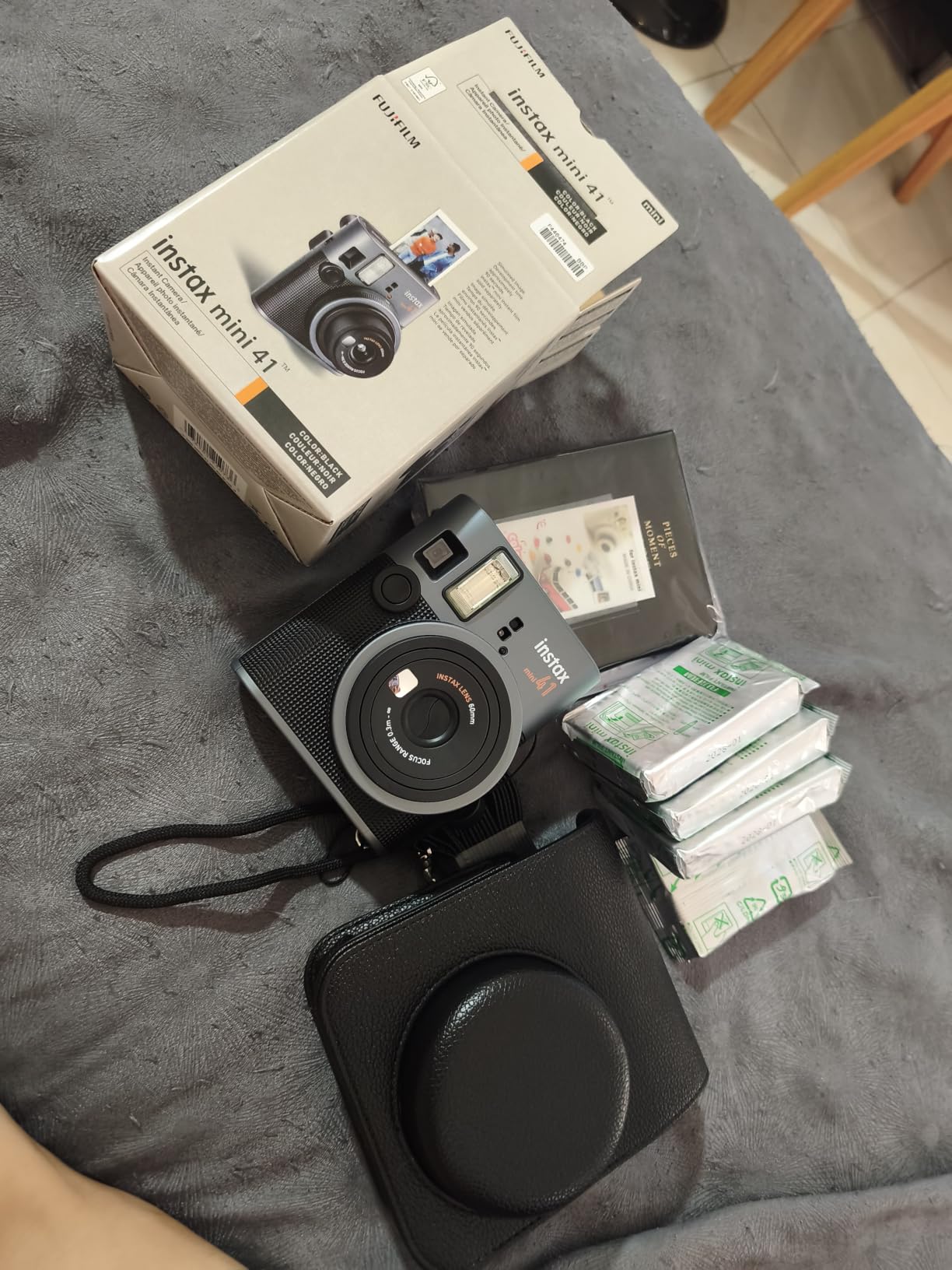 Fujifilm Instax Mini 41 Instant Camera Vintage Black. + Fujifilm Value Pack (40 Sheets) + Shutter Accessories Bundle, Includes Vintage Style Compatible Carrying Case, Black Photo Album 64 Pockets customer photo 2