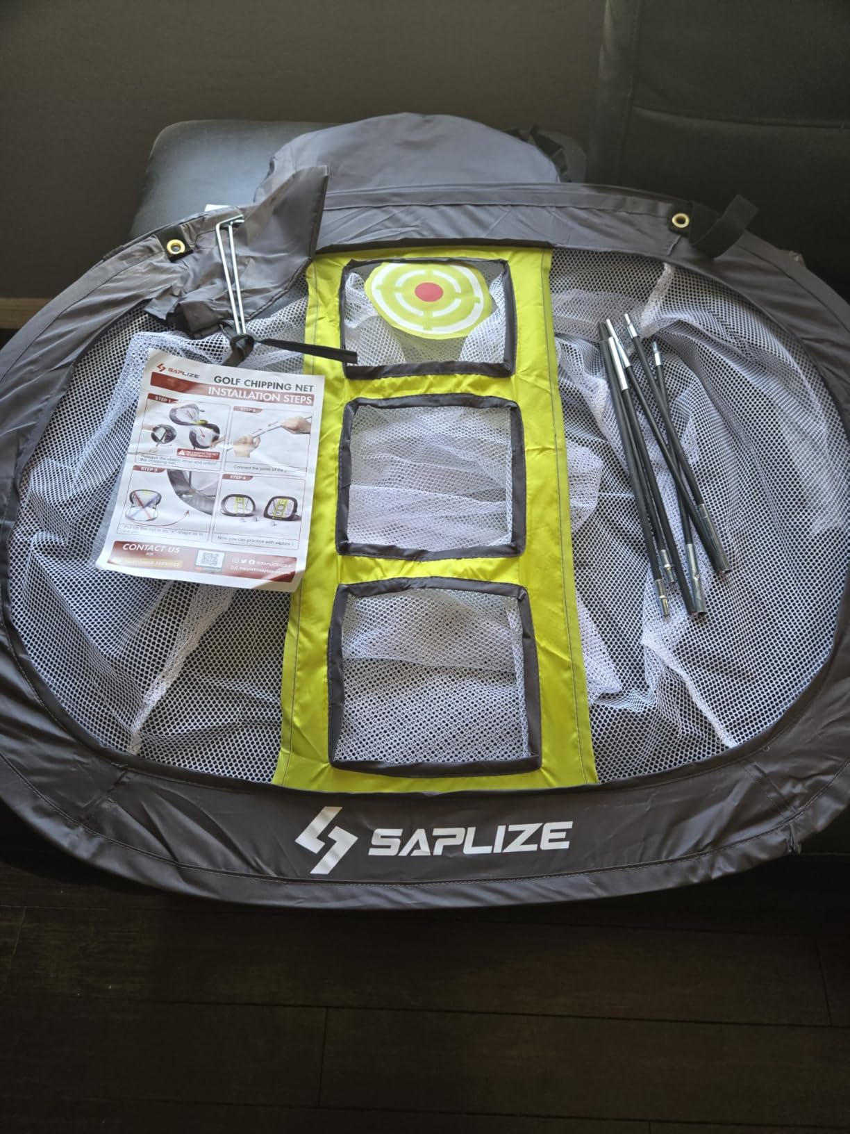 SAPLIZE Golf Chipping Net for Backyard Practice – Improve Accuracy & Distance Control, Foldable Golf Training Aid for Indoor Outdoor Use, Multi Target Practice Net for All Skill Levels customer photo 1